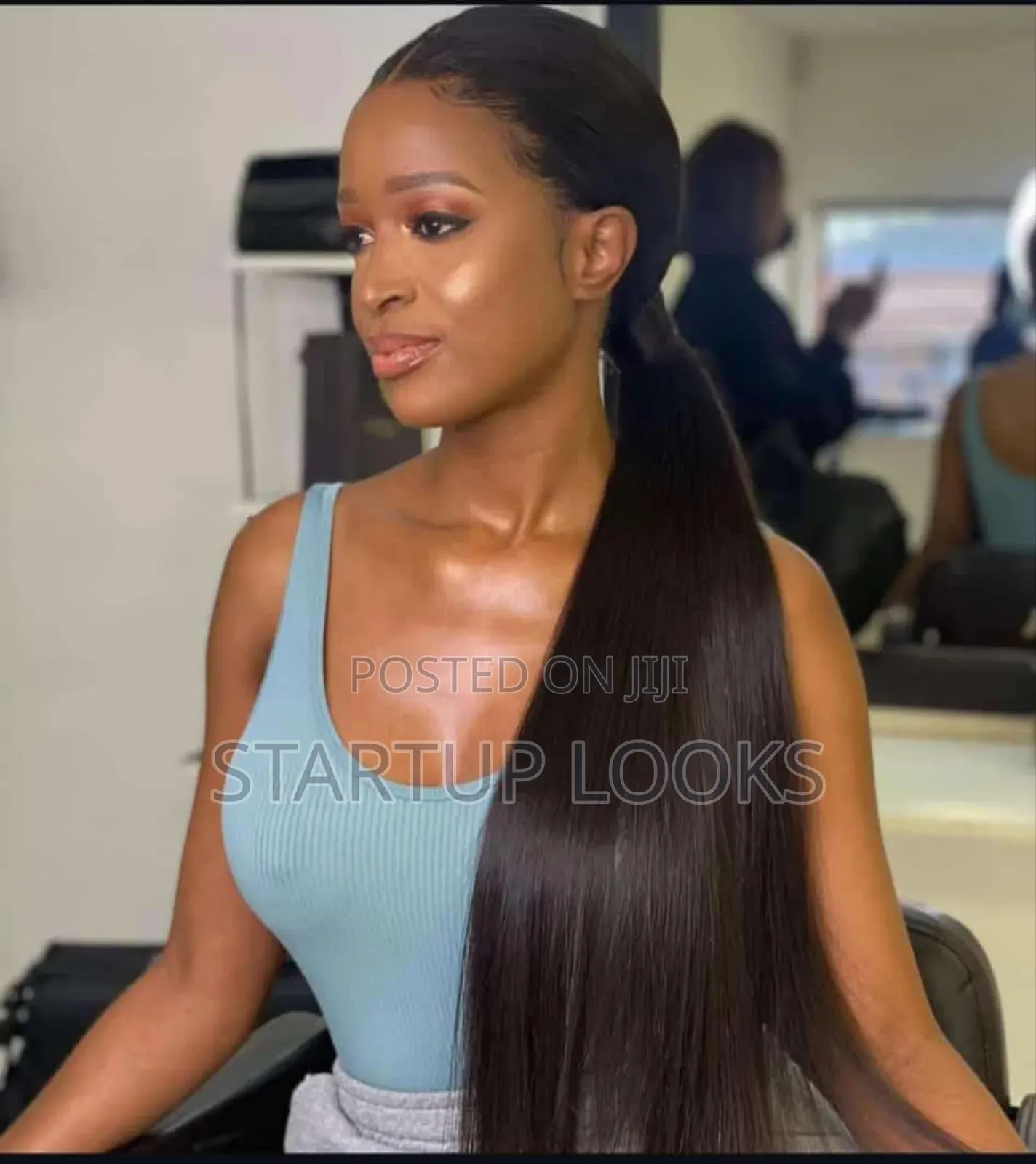 Straight Human Hair Wig Lace Frontal Pre Plucked