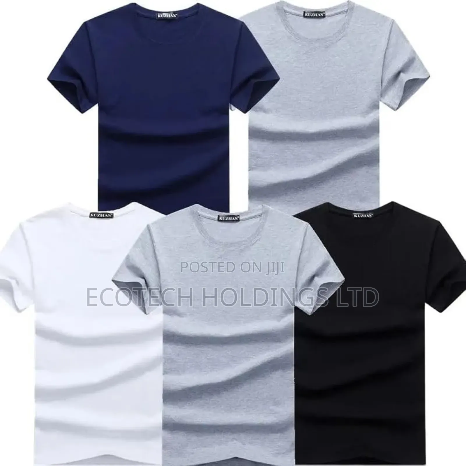 Large Size Plain Round Neck T Shirt Fe3wq
