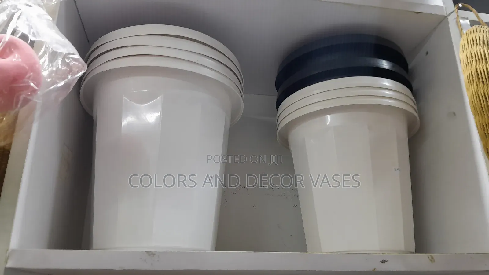 Vases Hard Plastic Black and White
