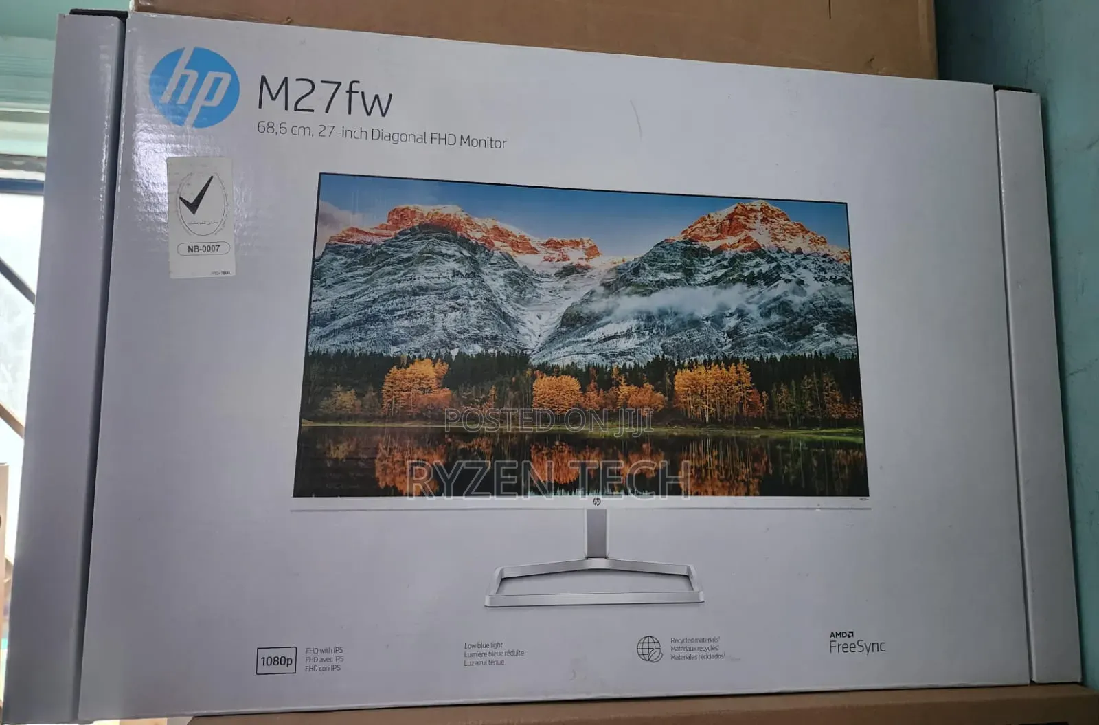 HP M27fw 27" FHD Ultra Slim LED Monitor, White Color.