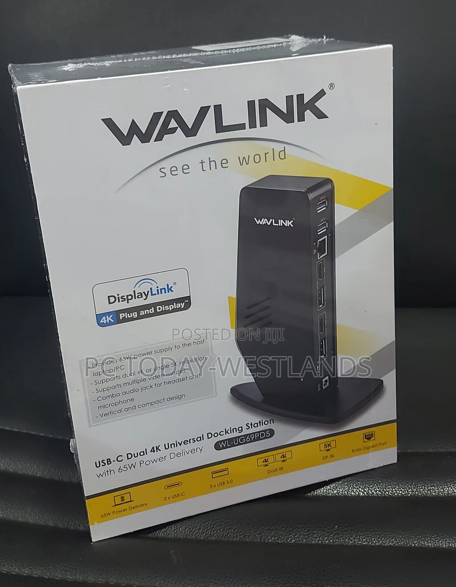WAVLINK Ultra HD Multiple-Display Docking Station With 65W