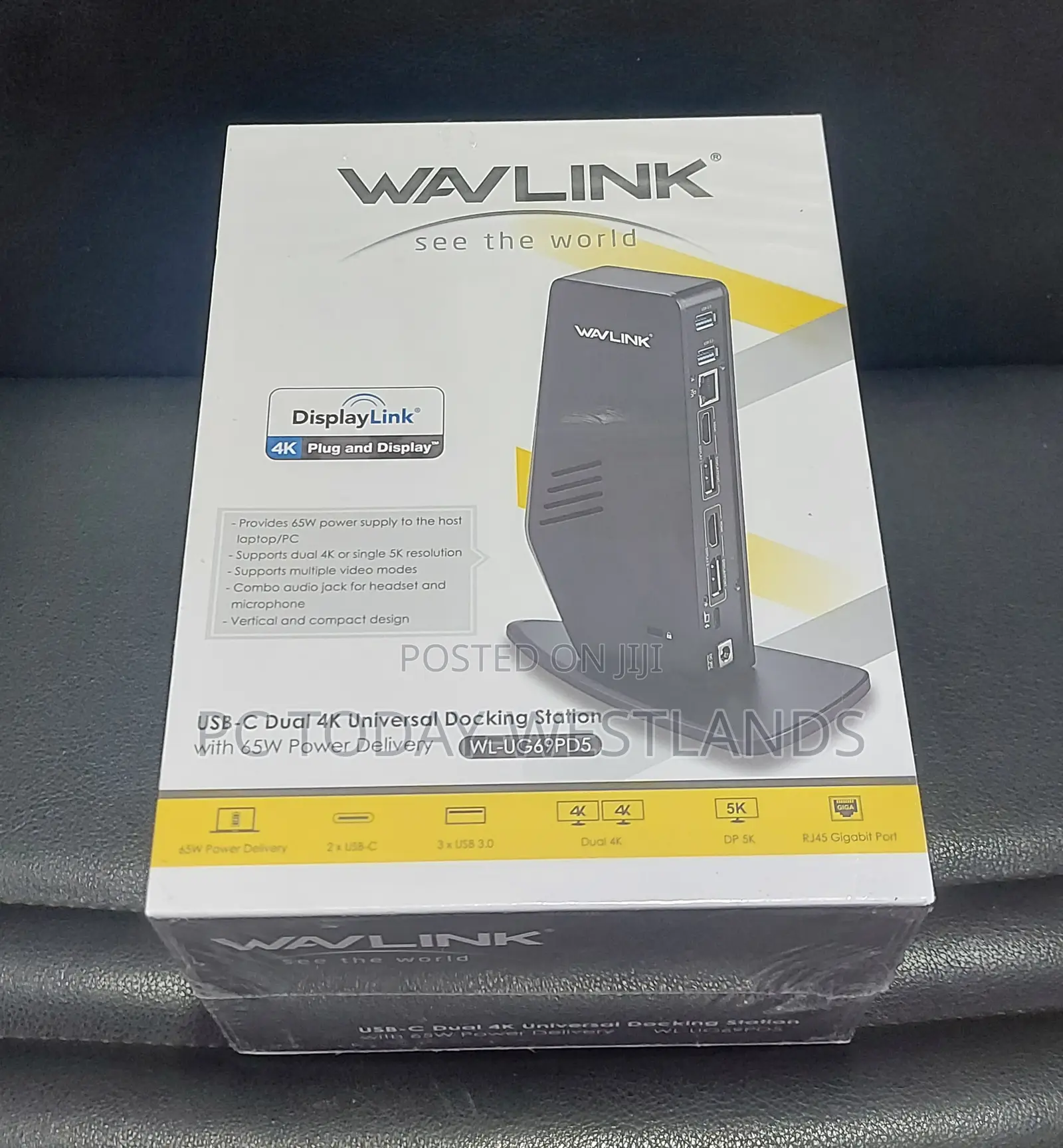WAVLINK Ultra HD Multiple-Display Docking Station With 65W