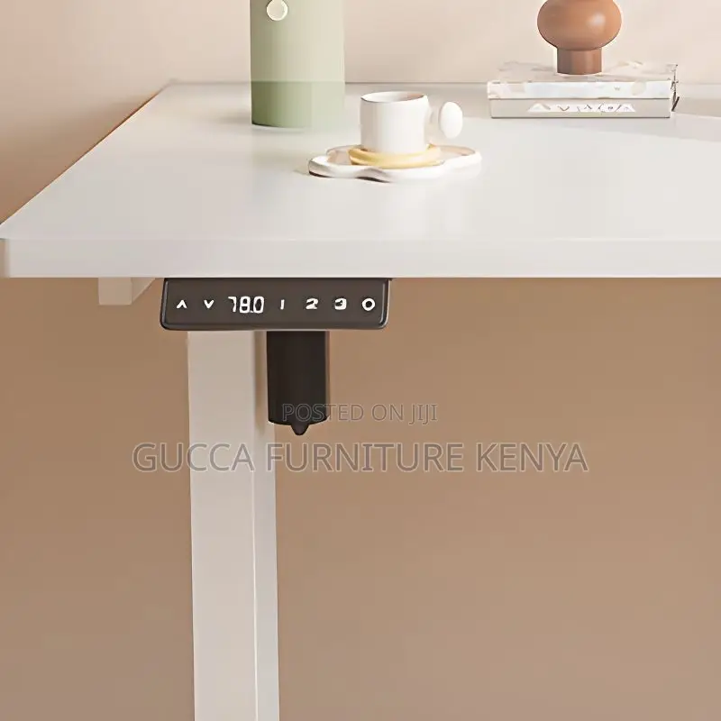 Office Tables: Computer Desk With Electric Height Adjustment