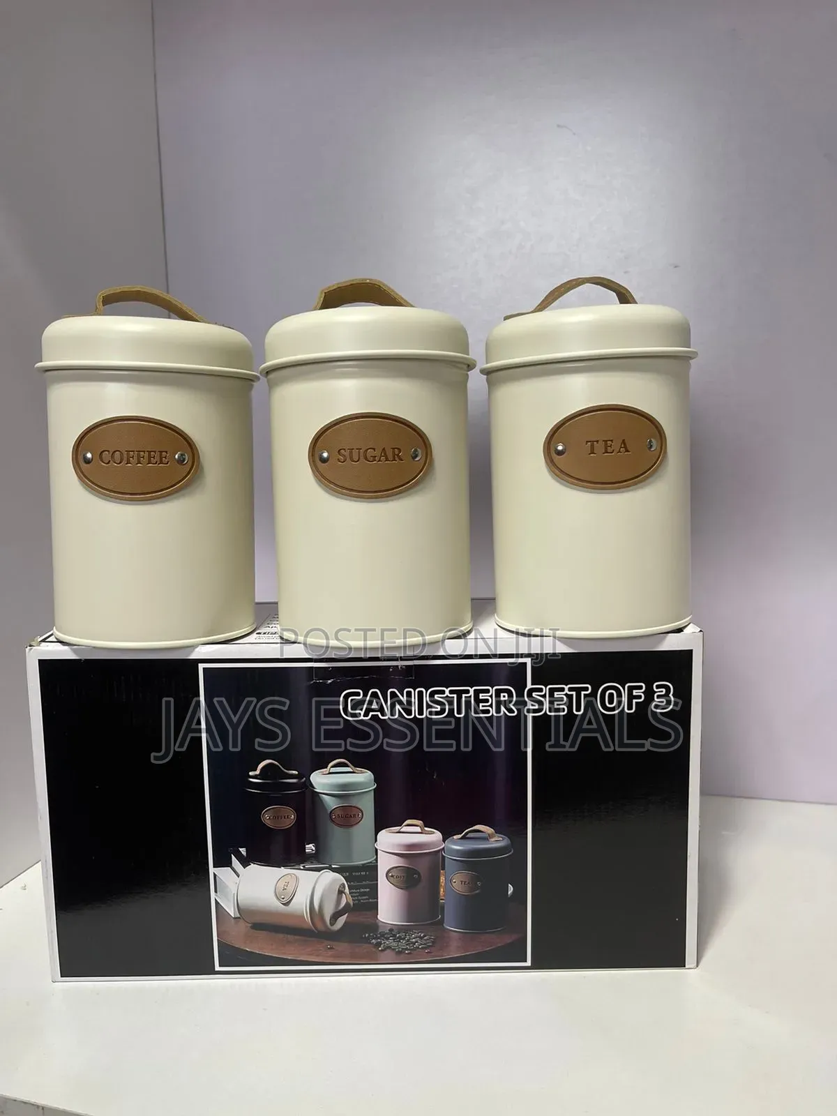 3pc Metallic Storage Canisters