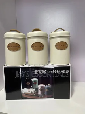 3pc Metallic Storage Canisters