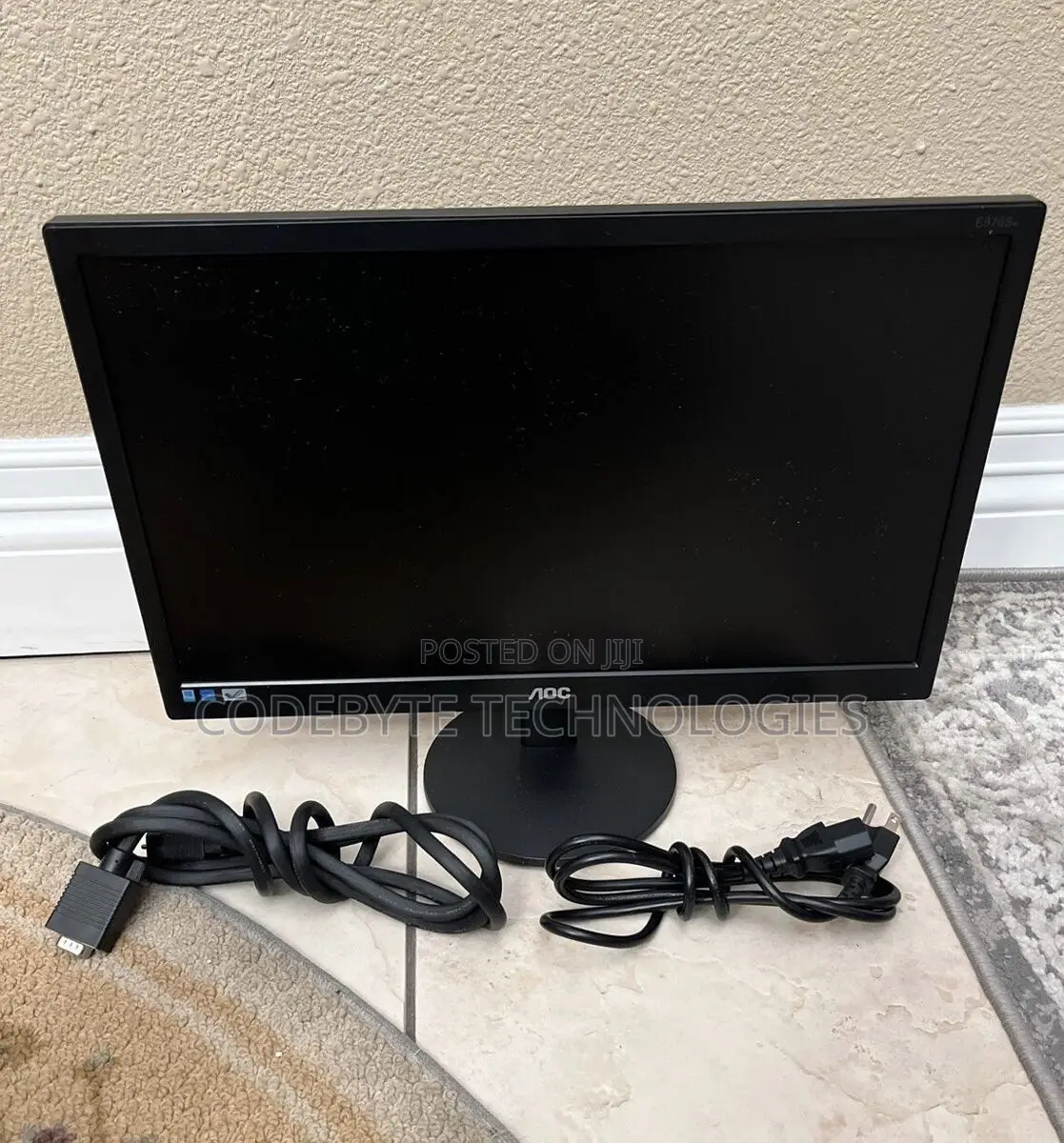 E970SWN~AOC E970SWN 18.5" HD Monitor, Black