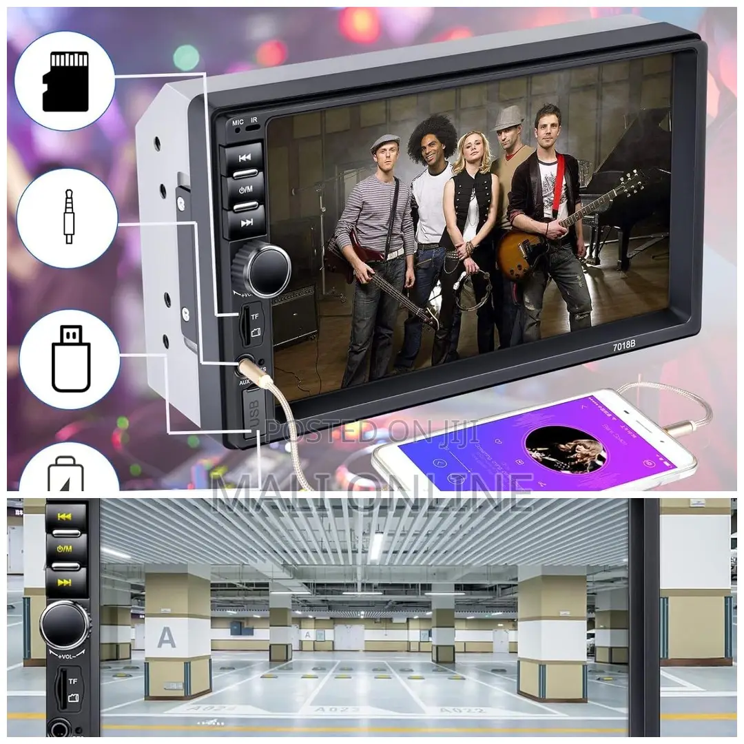 Double Din Car Stereo 7 Inch Car Radio With HD Touch Screen