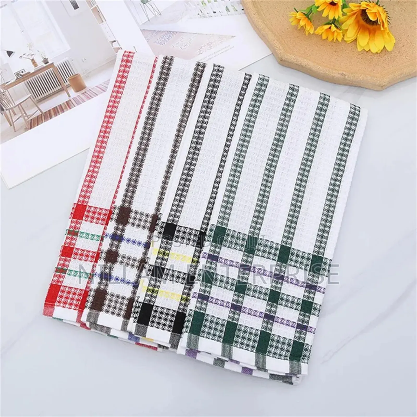 *100% Cotton Bright Large Tea Towels