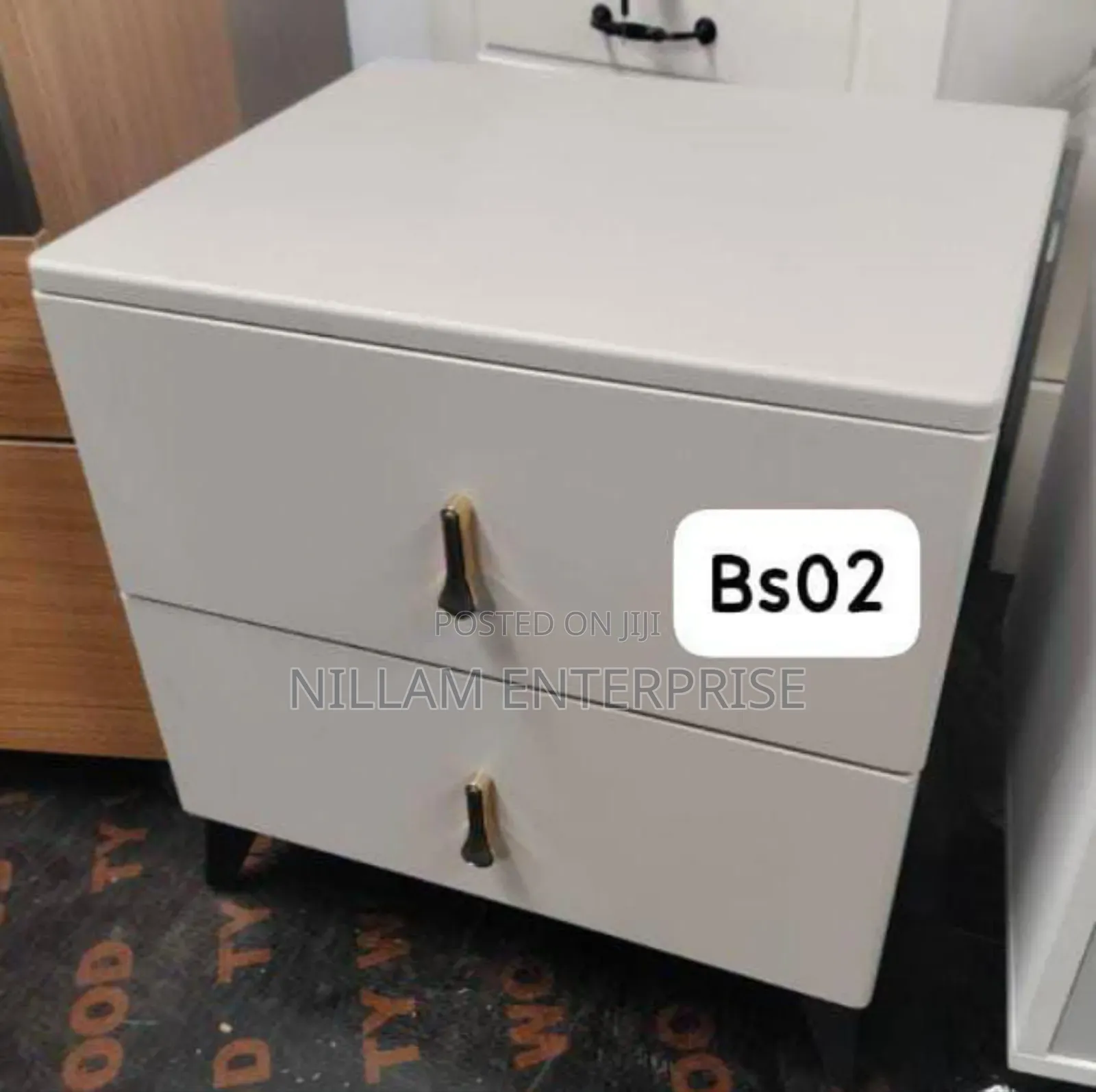 White Bedside Table