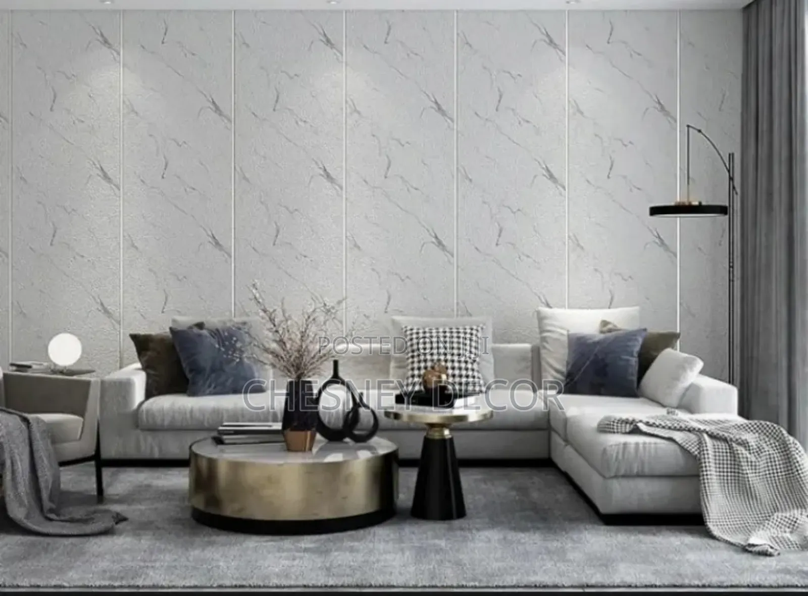 Light Grey Patterned Wallpaper