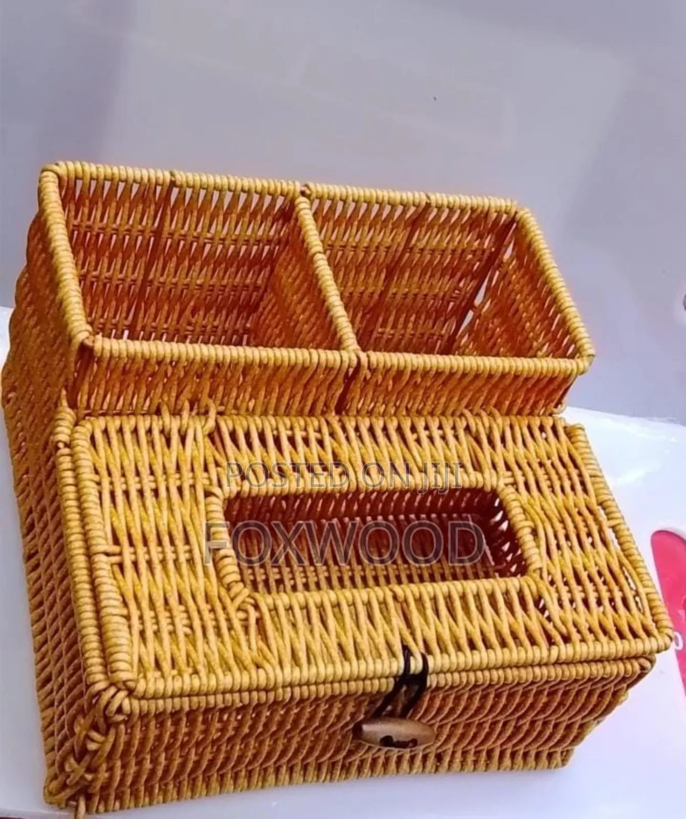 3 Slots Storage Organizer With Serviette Holder