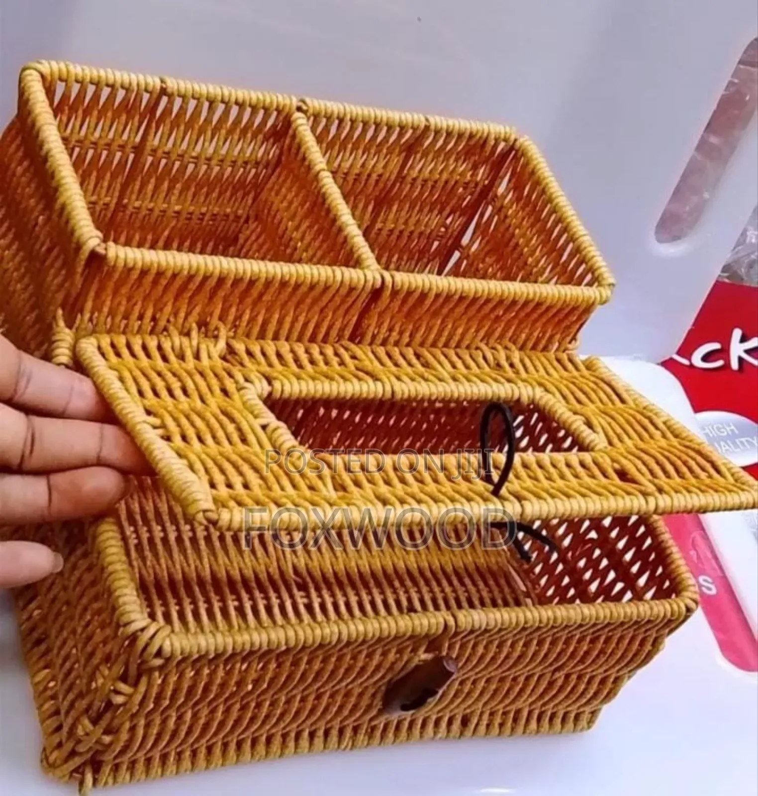 3 Slots Storage Organizer With Serviette Holder
