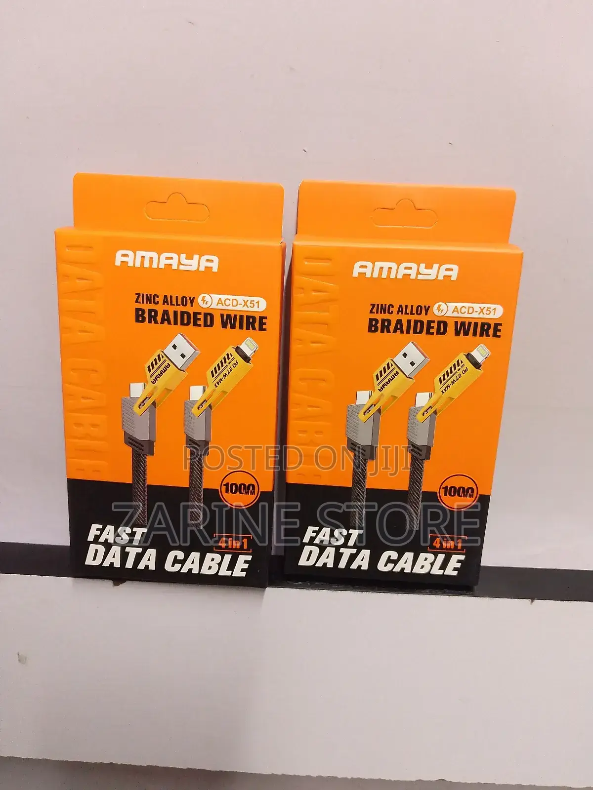 4 in 1 Amaya Cable 1m Long Made of Zin Alloy