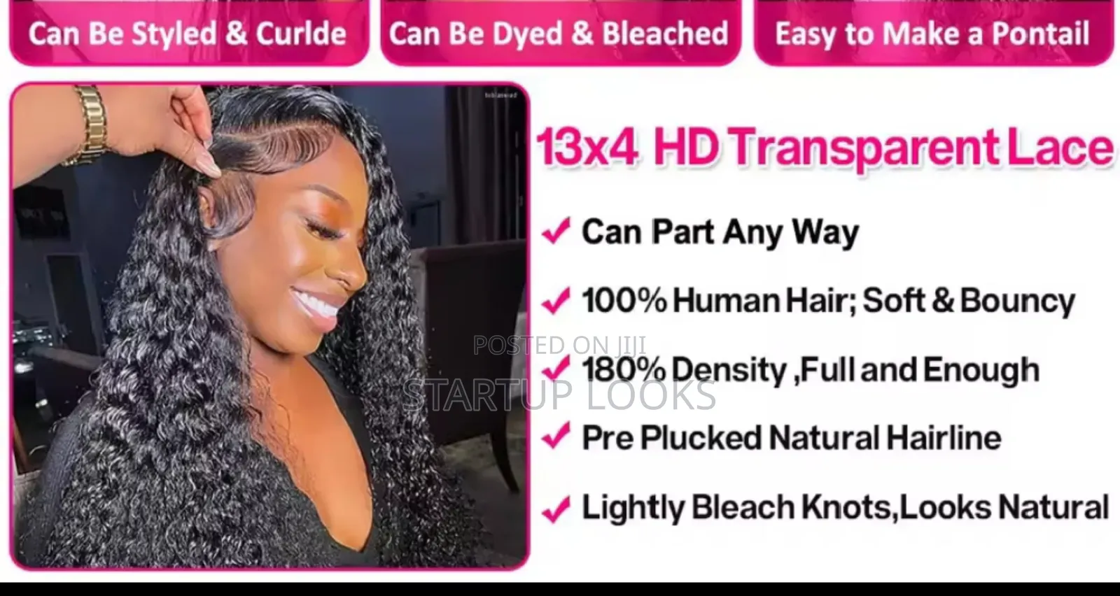 Water Curl Human Hair Wig 13x4 Deep Curls