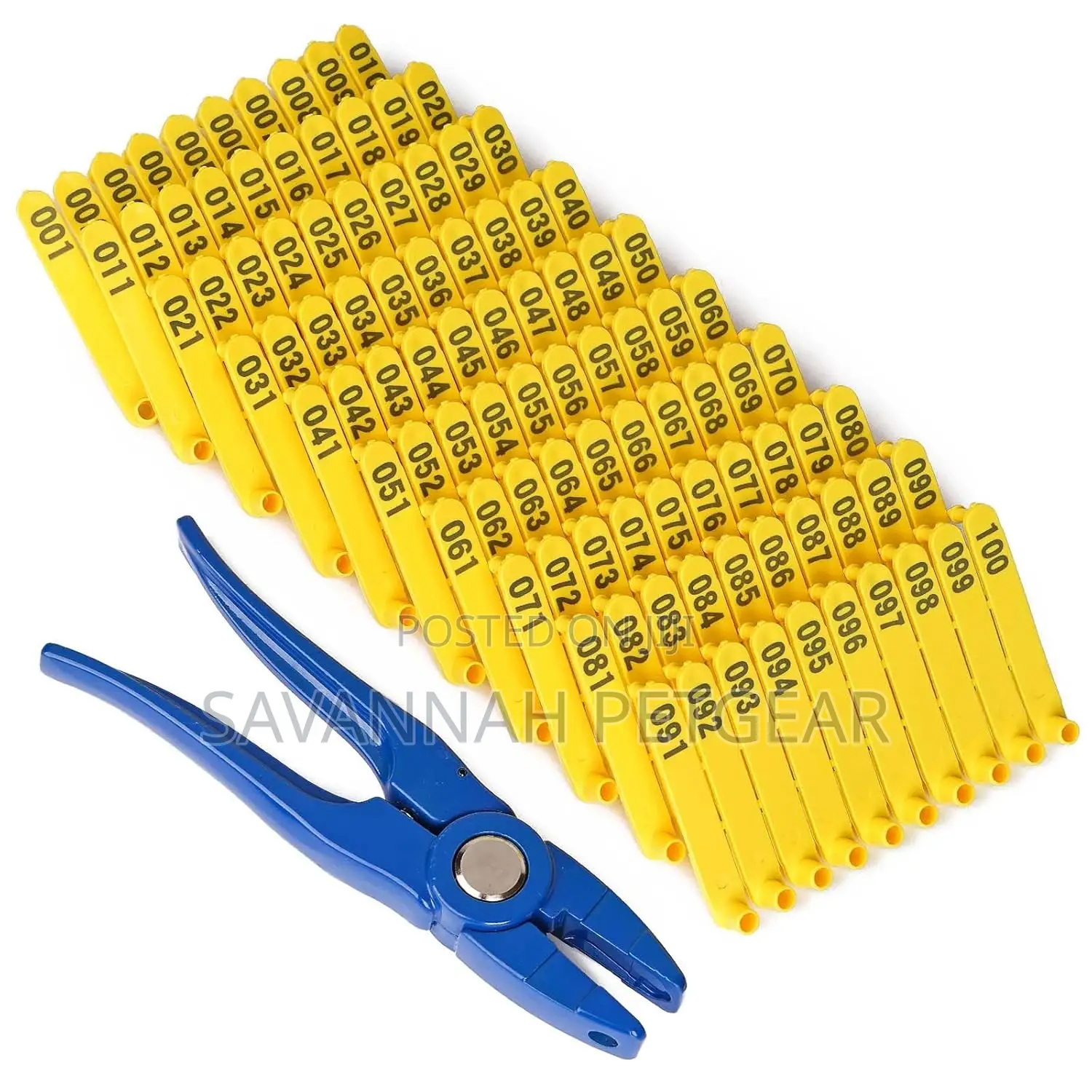 Small Livestock Ear Tags Numbered Sheep Ear Tags 001-100