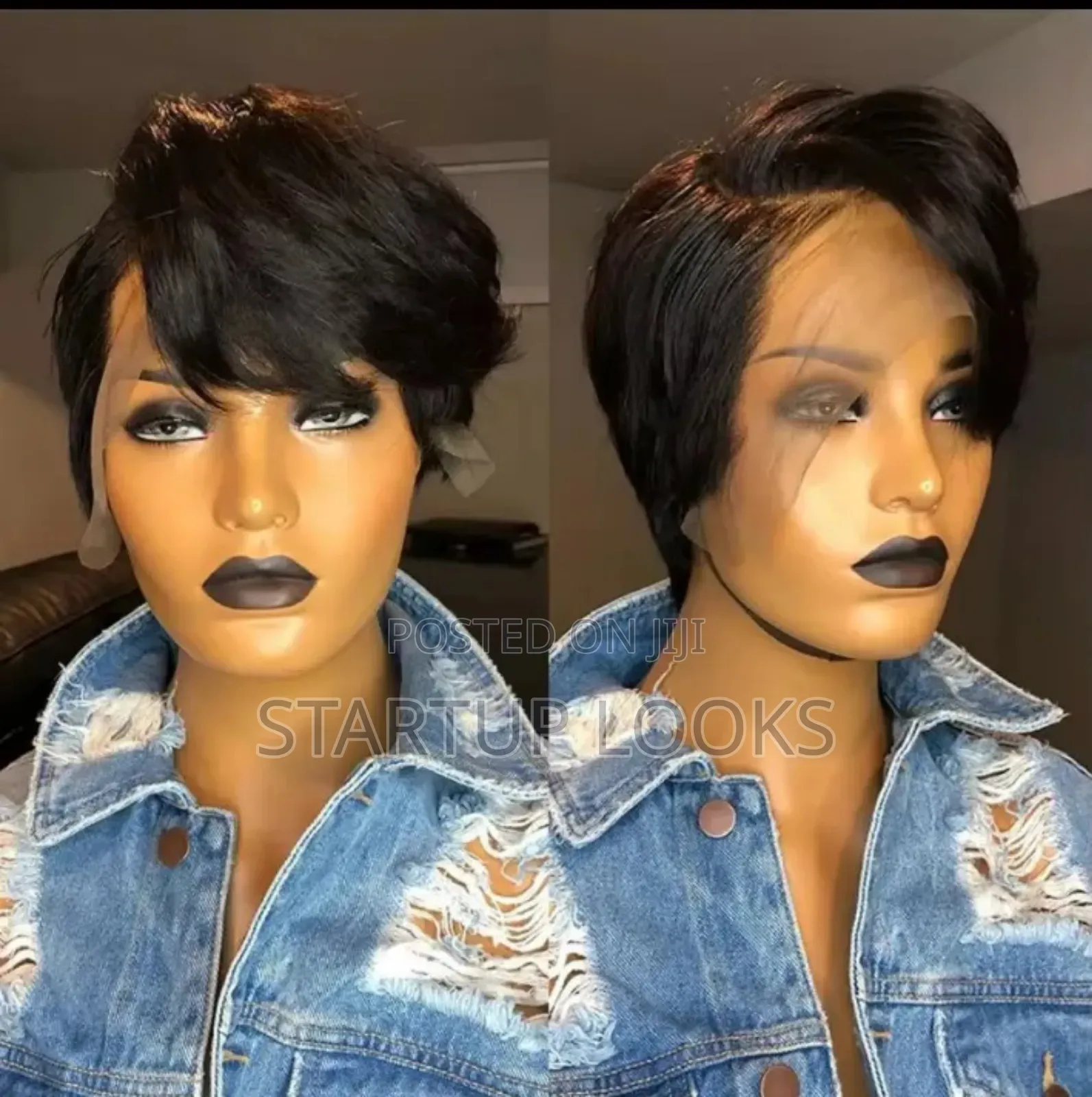 Tpart Pixie Human Hair Wig Short Bob Wig