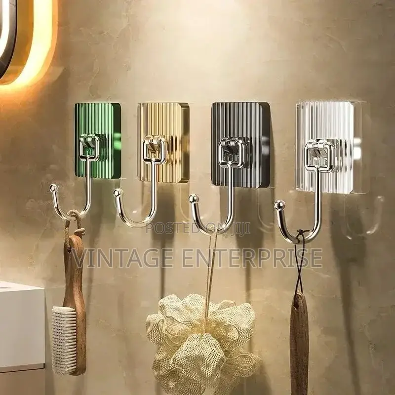 10pcs Pack Acrylic Seamless Sticky Hook