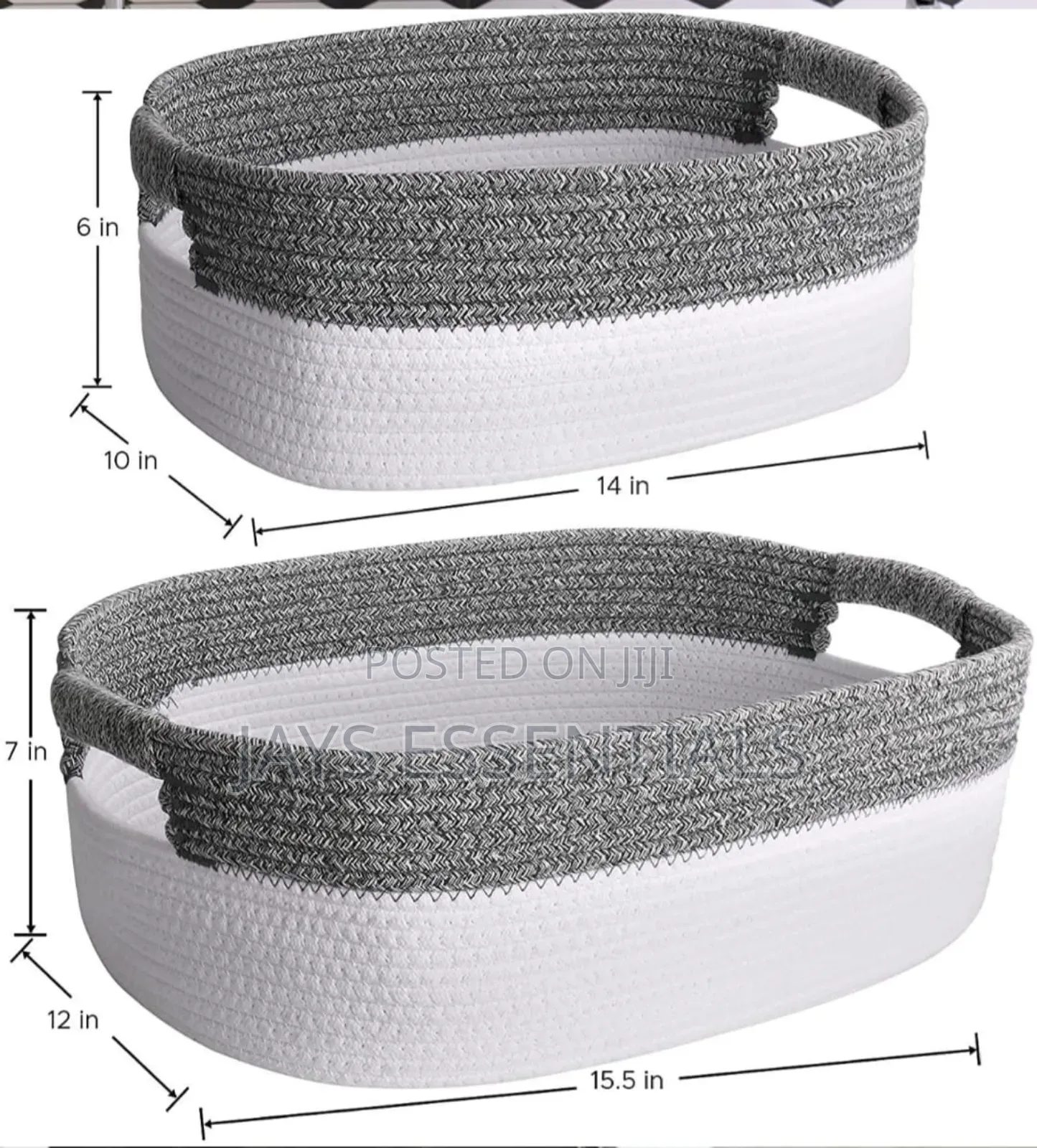2pc Woven Storage Baskets