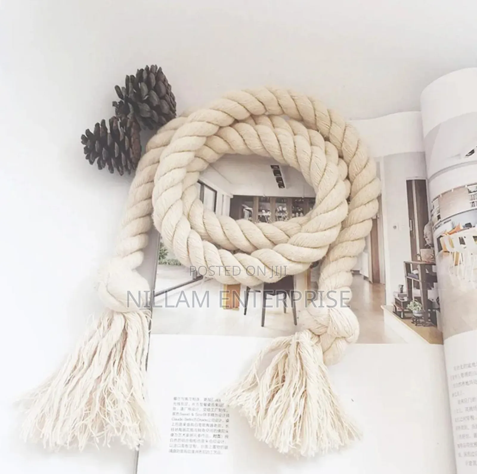 Boho Rustic Style Curtain Tiebacks Rope