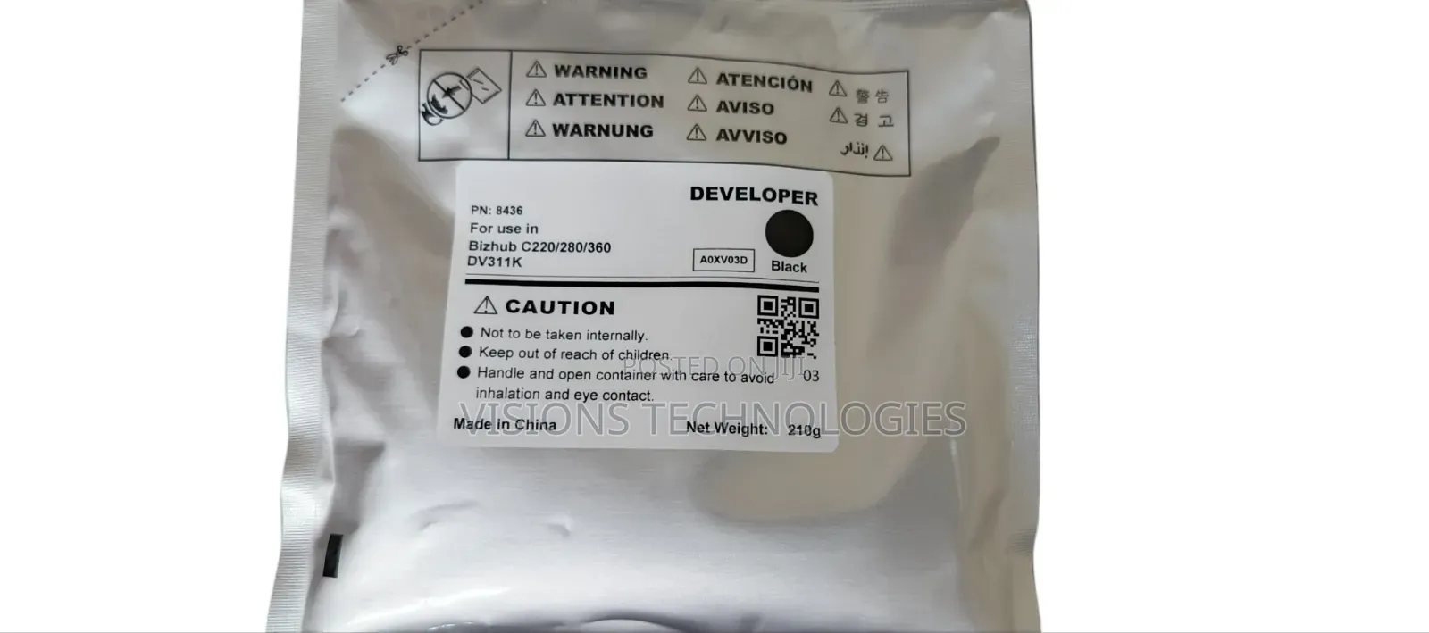 Dv311 Black Developer (For Bizhub C220/280)