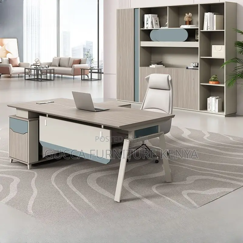 Office Tables:Secure Boardroom Desk With Secured Cabinet