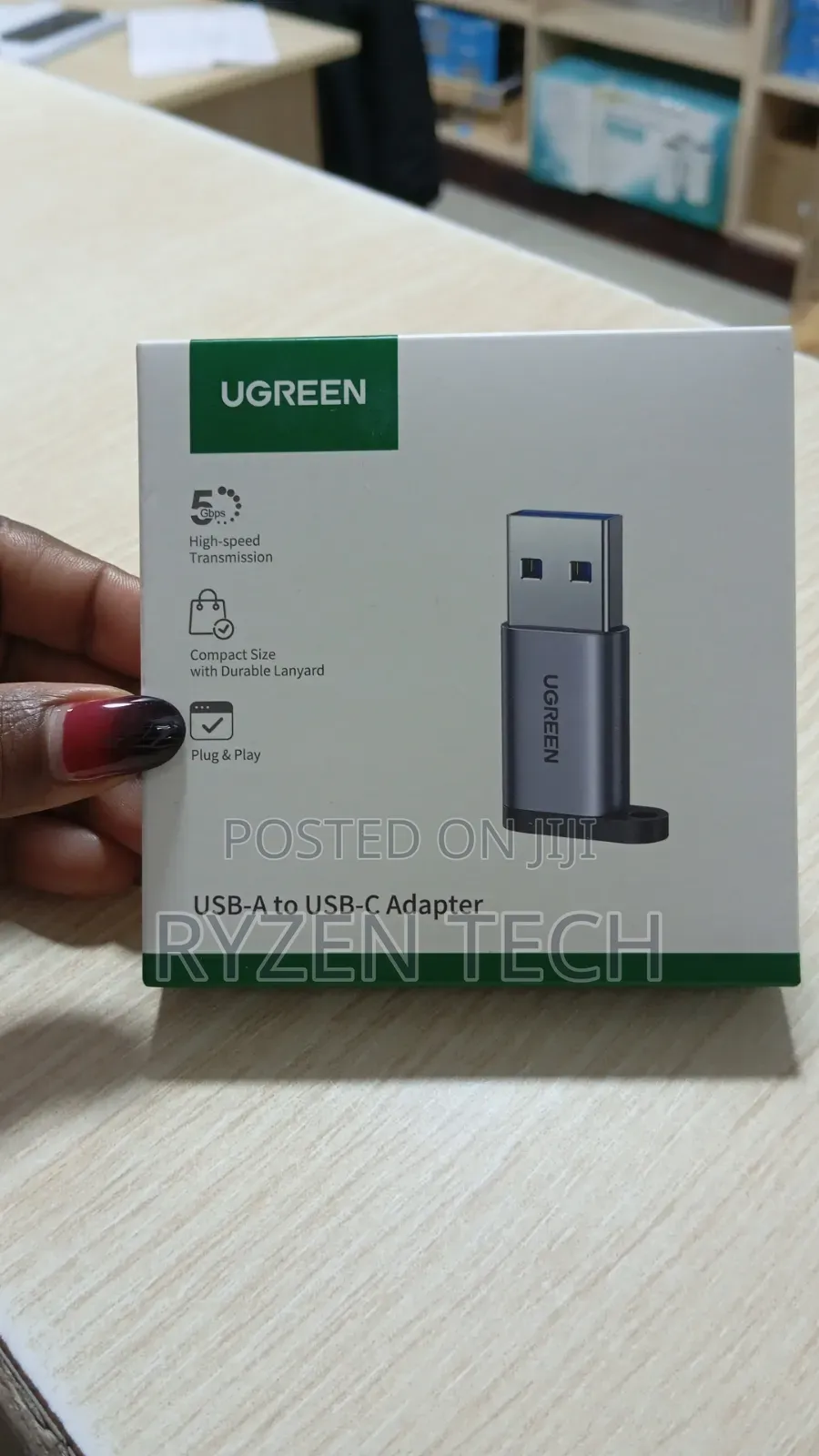 UGREEN US276 USB-A 3.0 Male to USB-C 3.1 Female Adapter