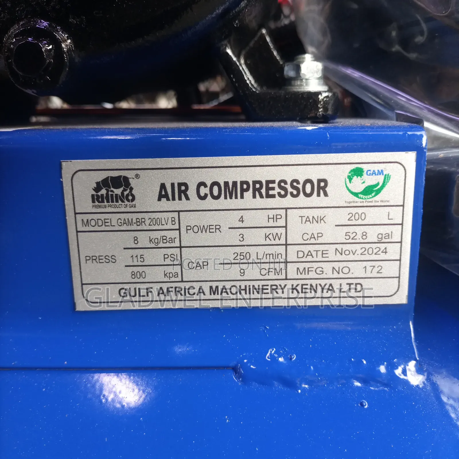 200lts Rhino Air Compressor