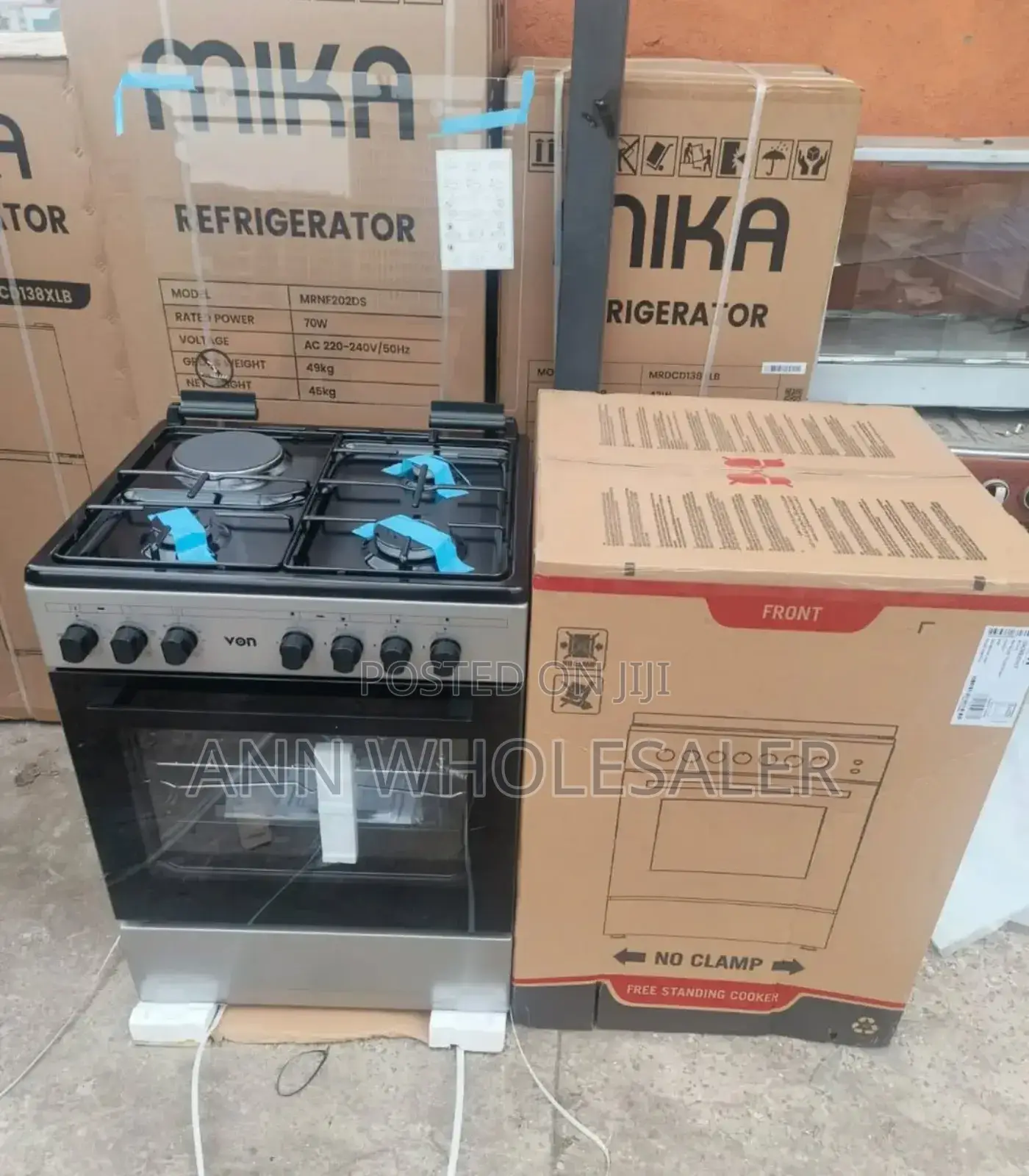 Von 60 by 60 Standing Cooker With Rapid Plate.