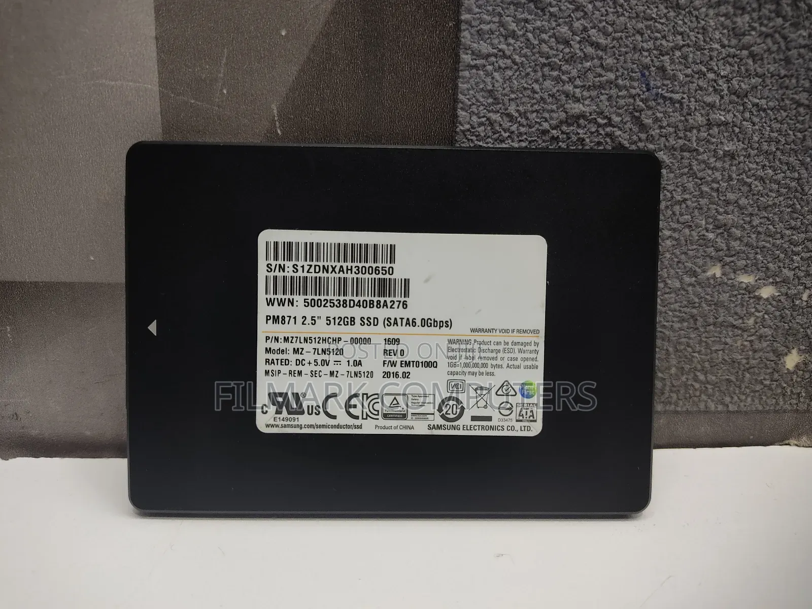 Samsung 512gb Pm871 Ssd Sata 2.5 (Mz-7ln5120) 3d Nand