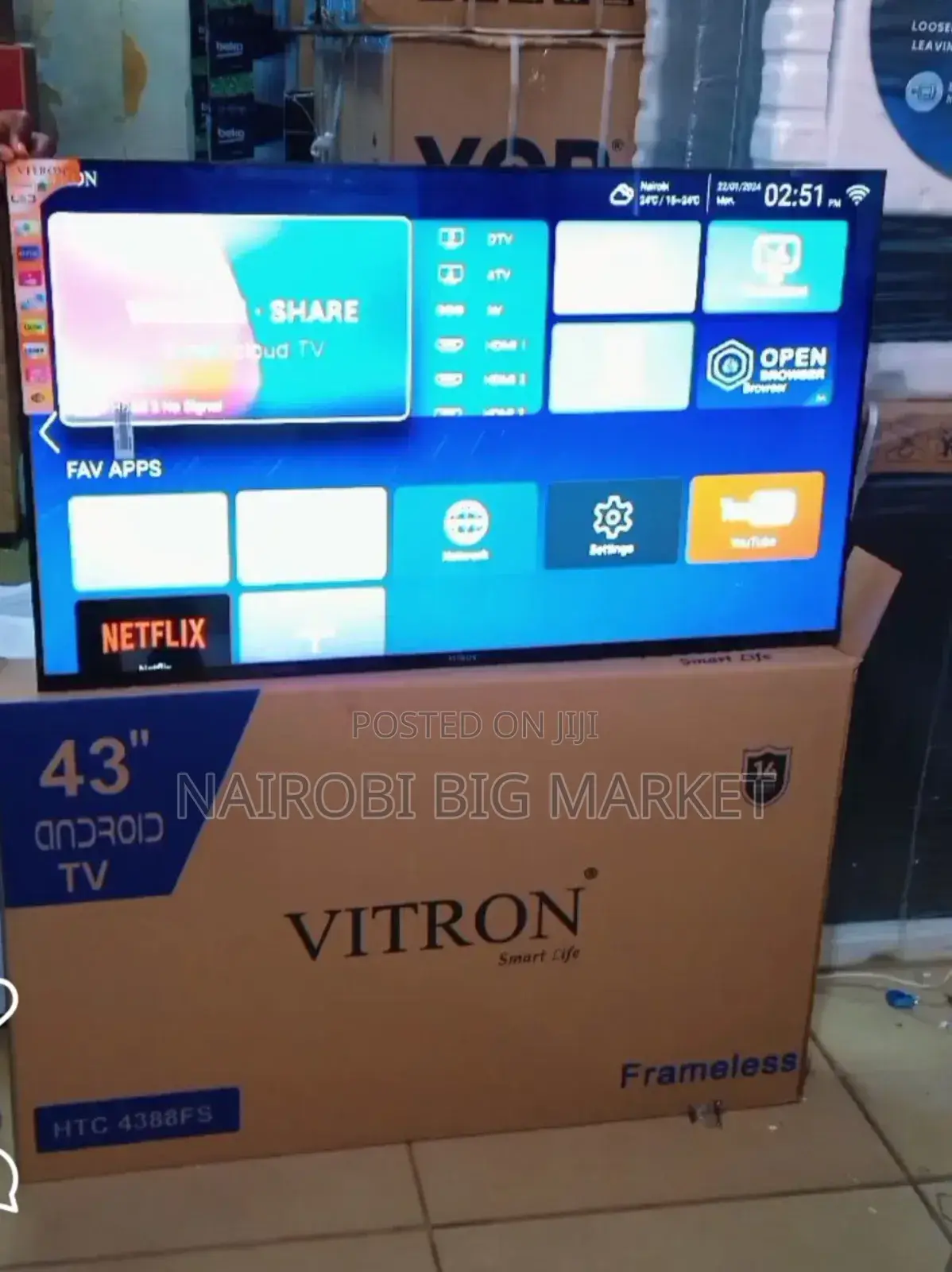 Vitron 43 Inches Android Tv