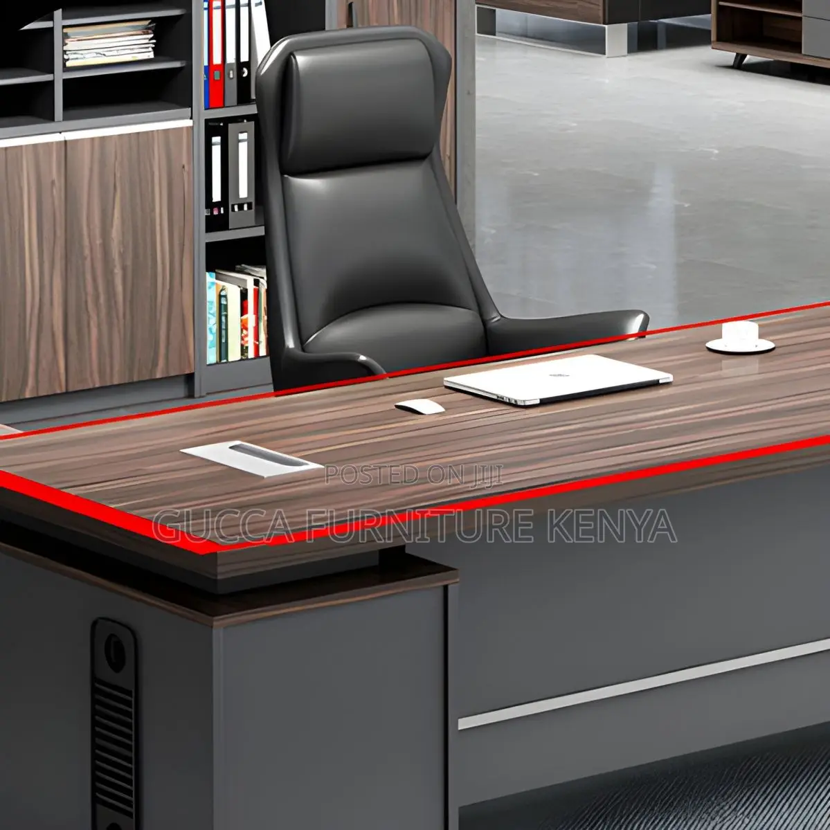 Office Tables:160cm Modern Secure Brown Wood Office Desk