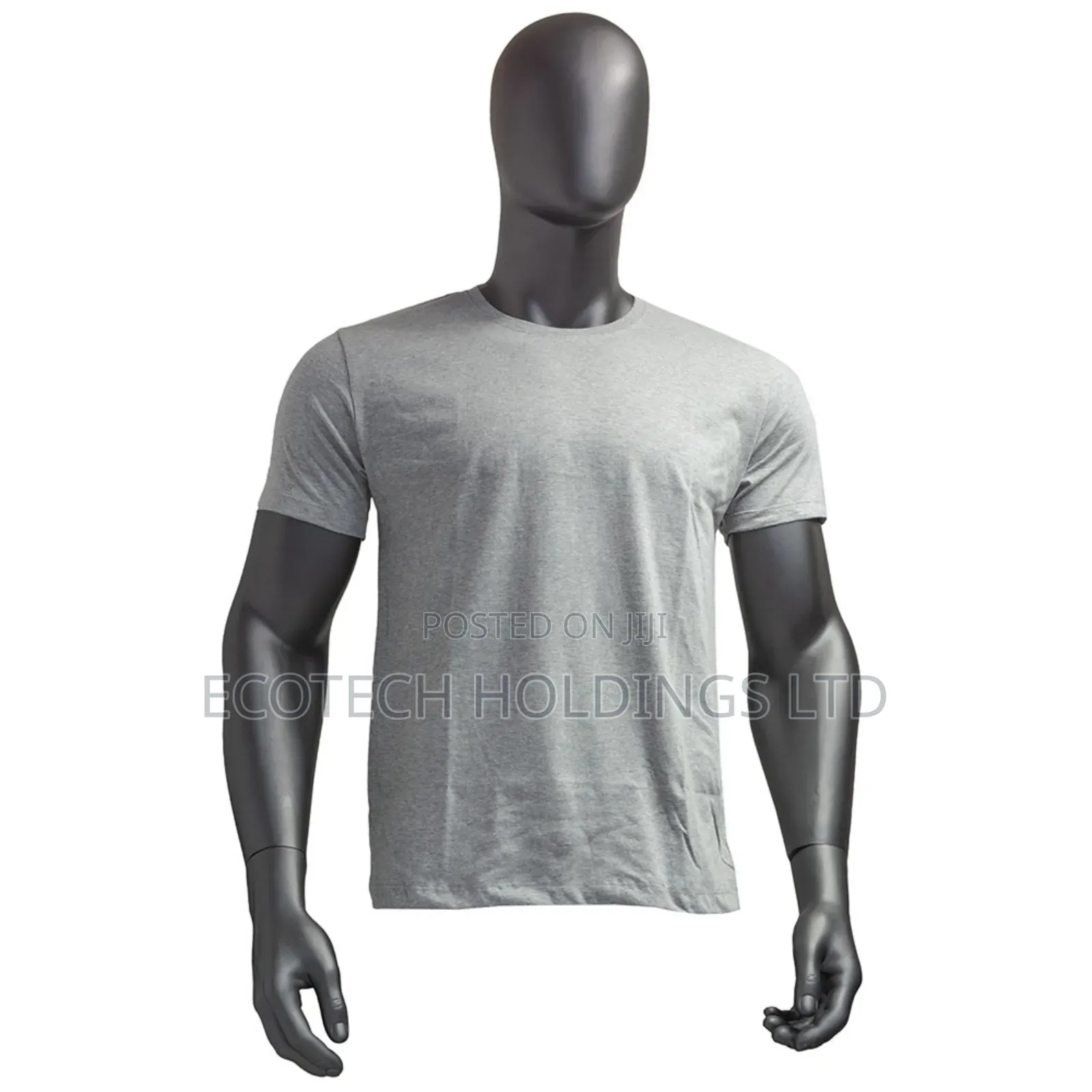 Elegant Quality Gray Round Neck T Shirt Tf4jh