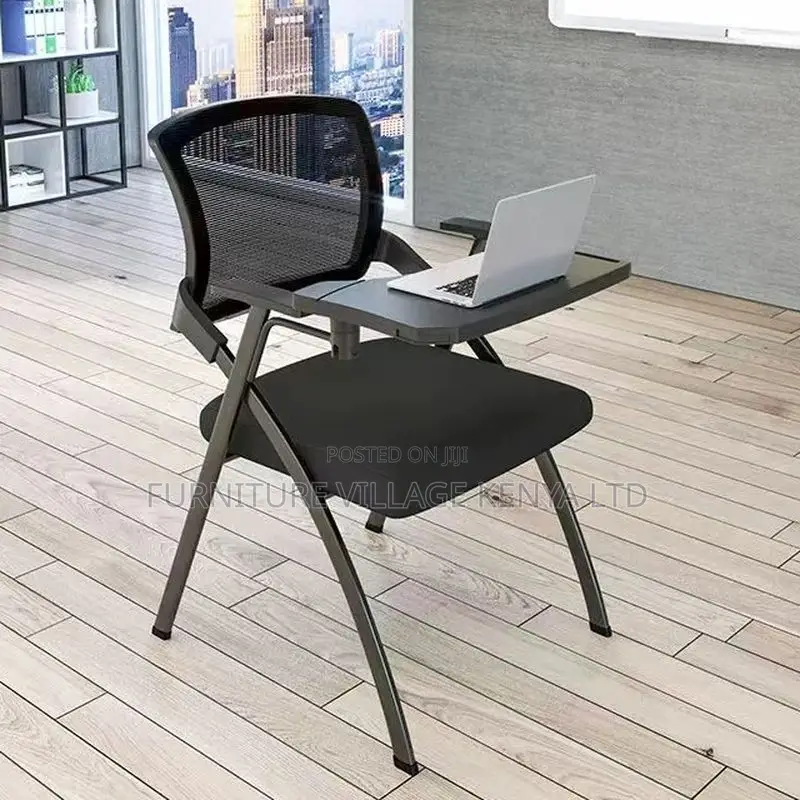 Study Chairs; Foldable Office Seat With Writing Pad
