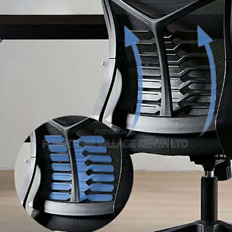 Ergonomic Mid-Back Mesh Task Chair With Fixed Arms