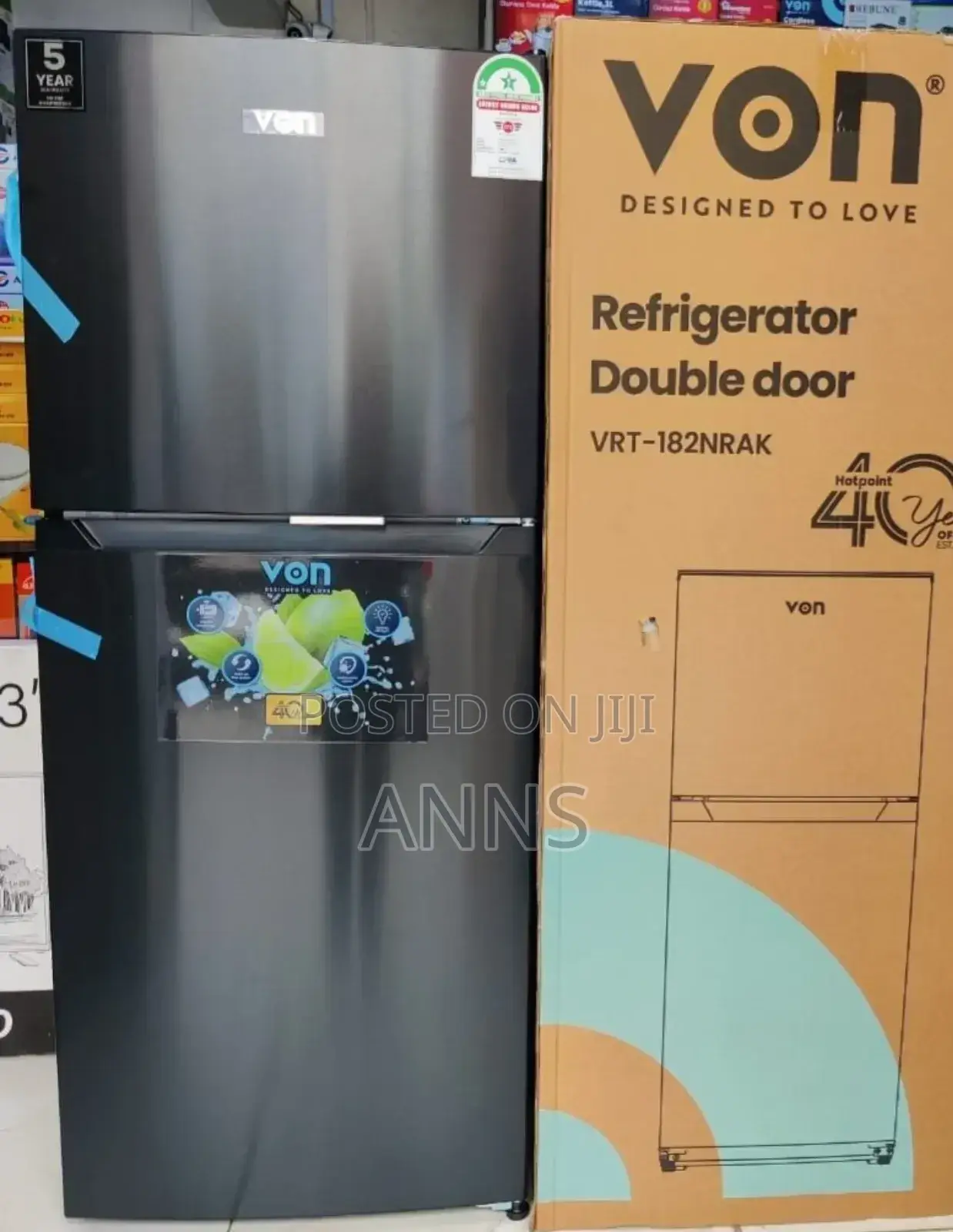 Von 181 Litres No Frost Double Door Refrigerator