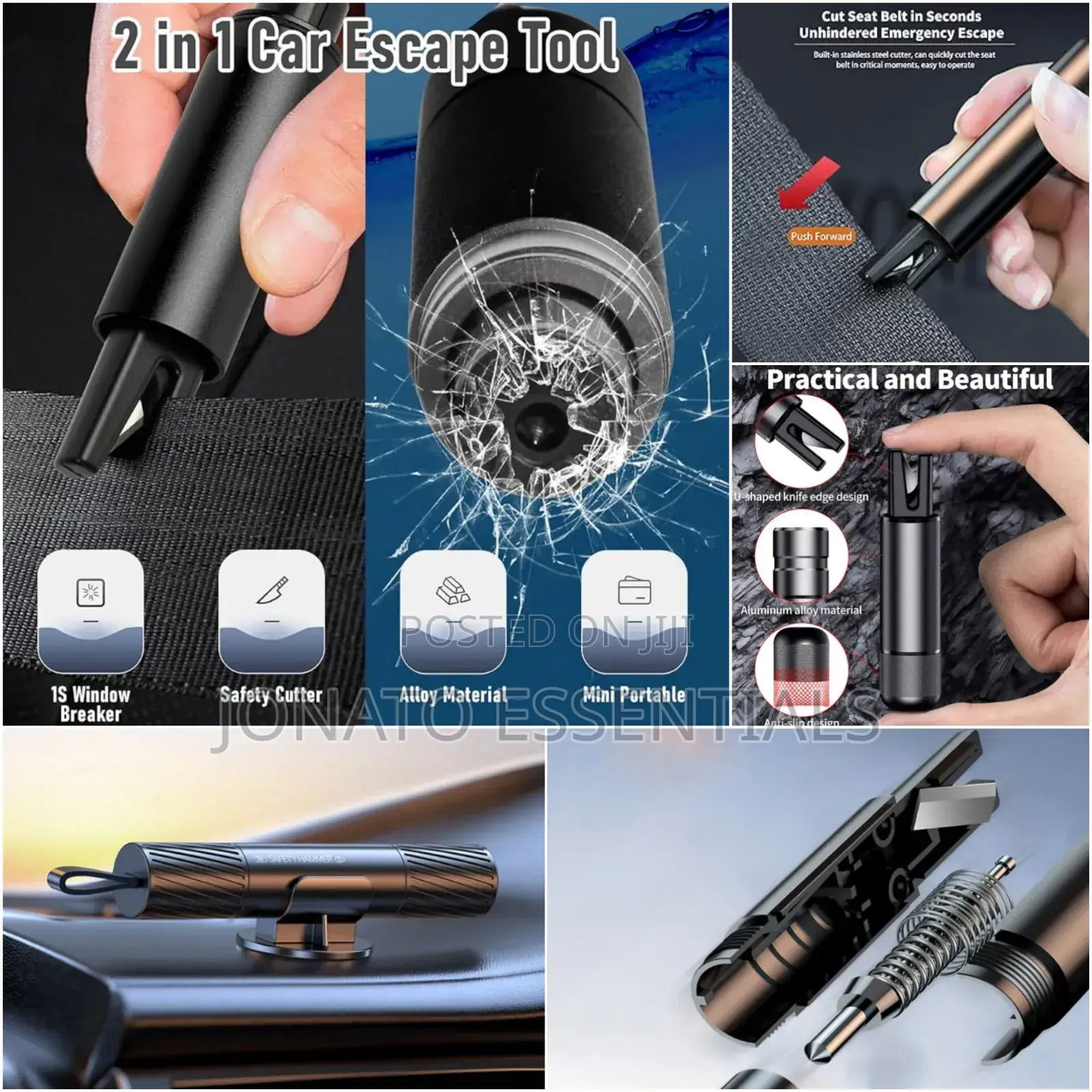 Car Emergency Window Glass Breaker and Safety Belt Cutter