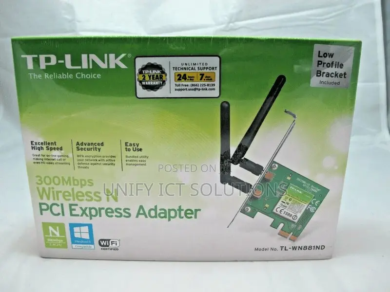 Tp-Link TL-WN881ND 300mbps Wireless N PCI Express Adapter
