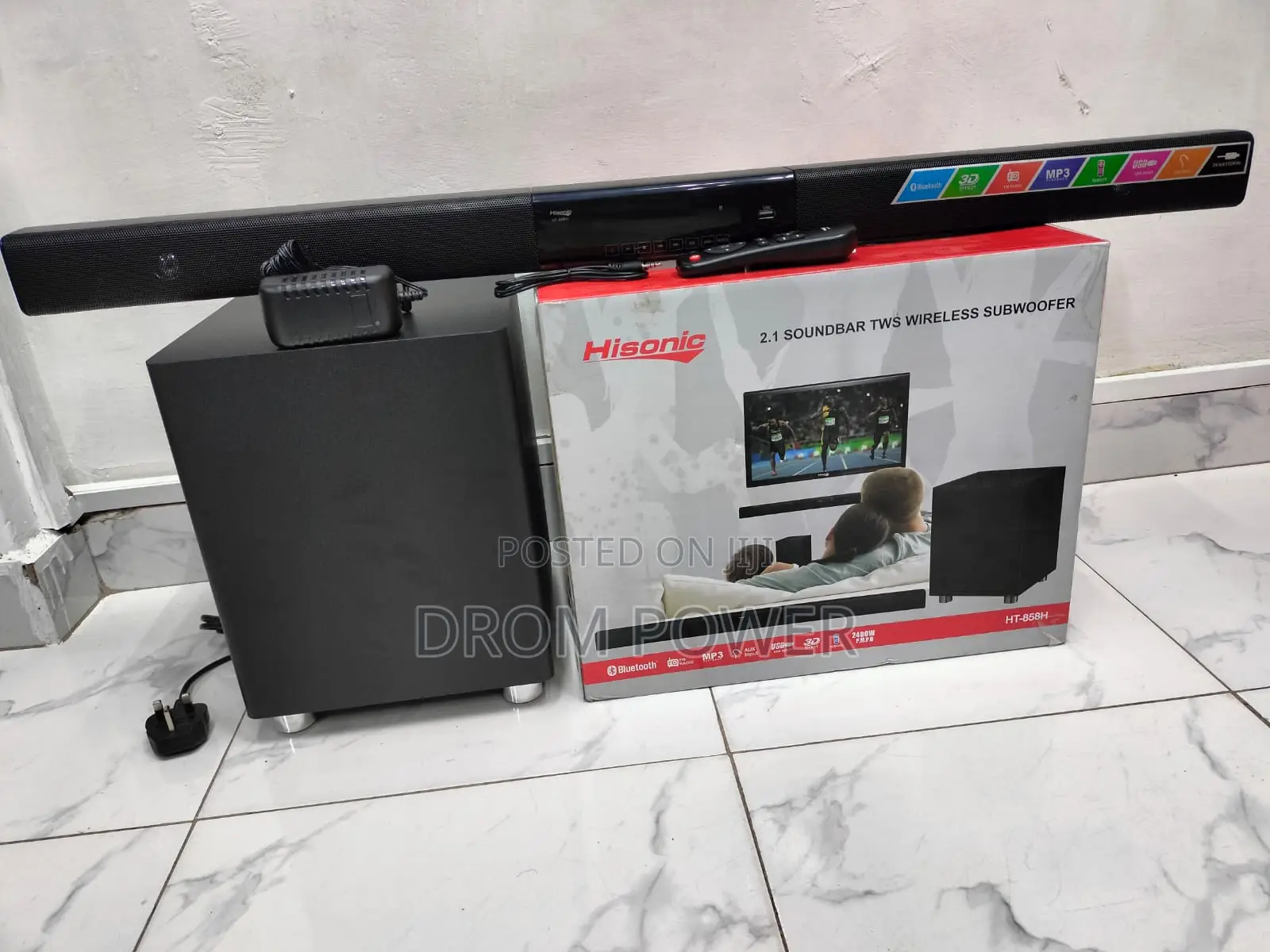 Hi Sonic Sound Bar 2.1 Ht-858h Woofer Home Theater