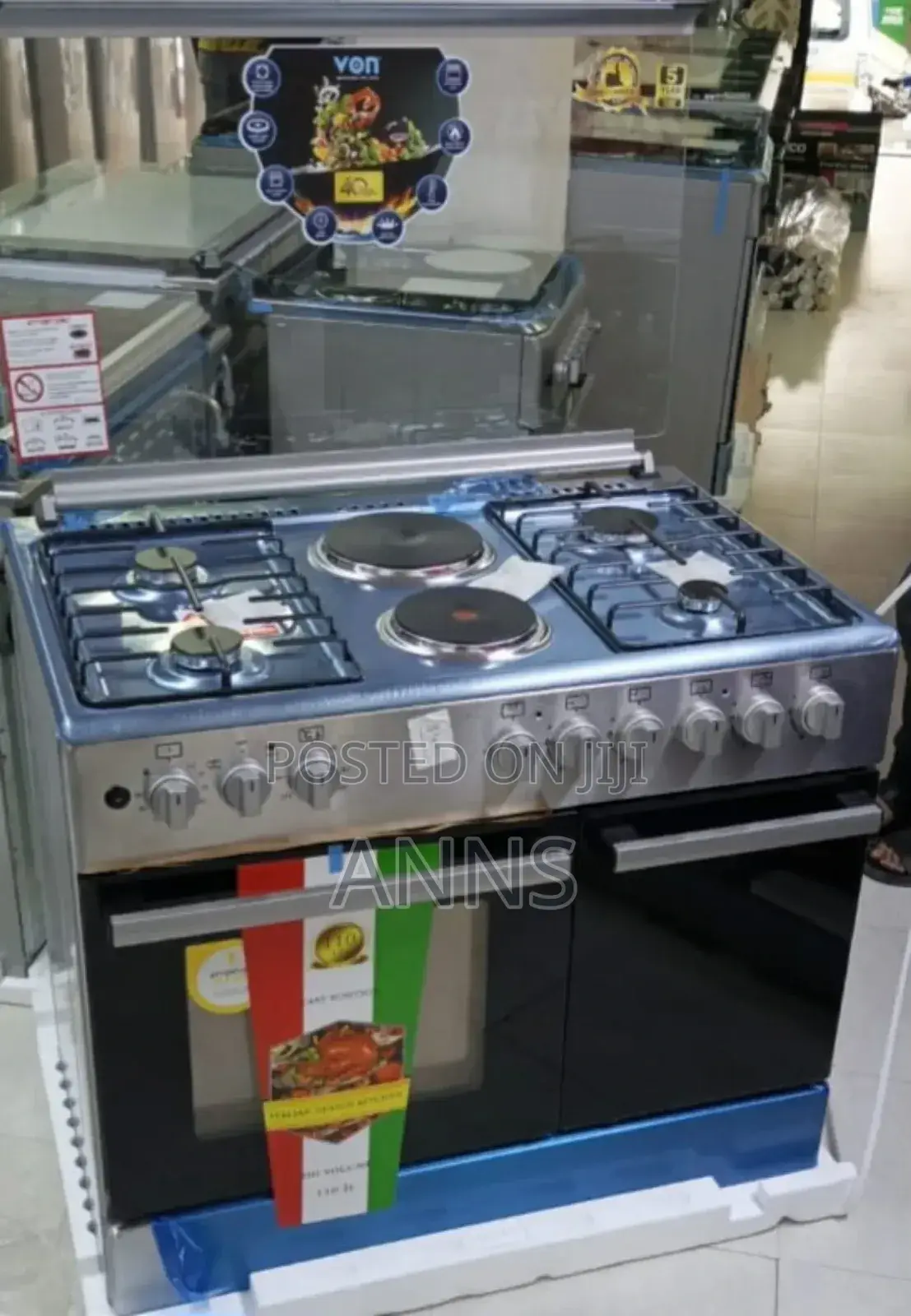 Von 60×90 Standing 4+2 Cooker With Gas Cylinder Compartment