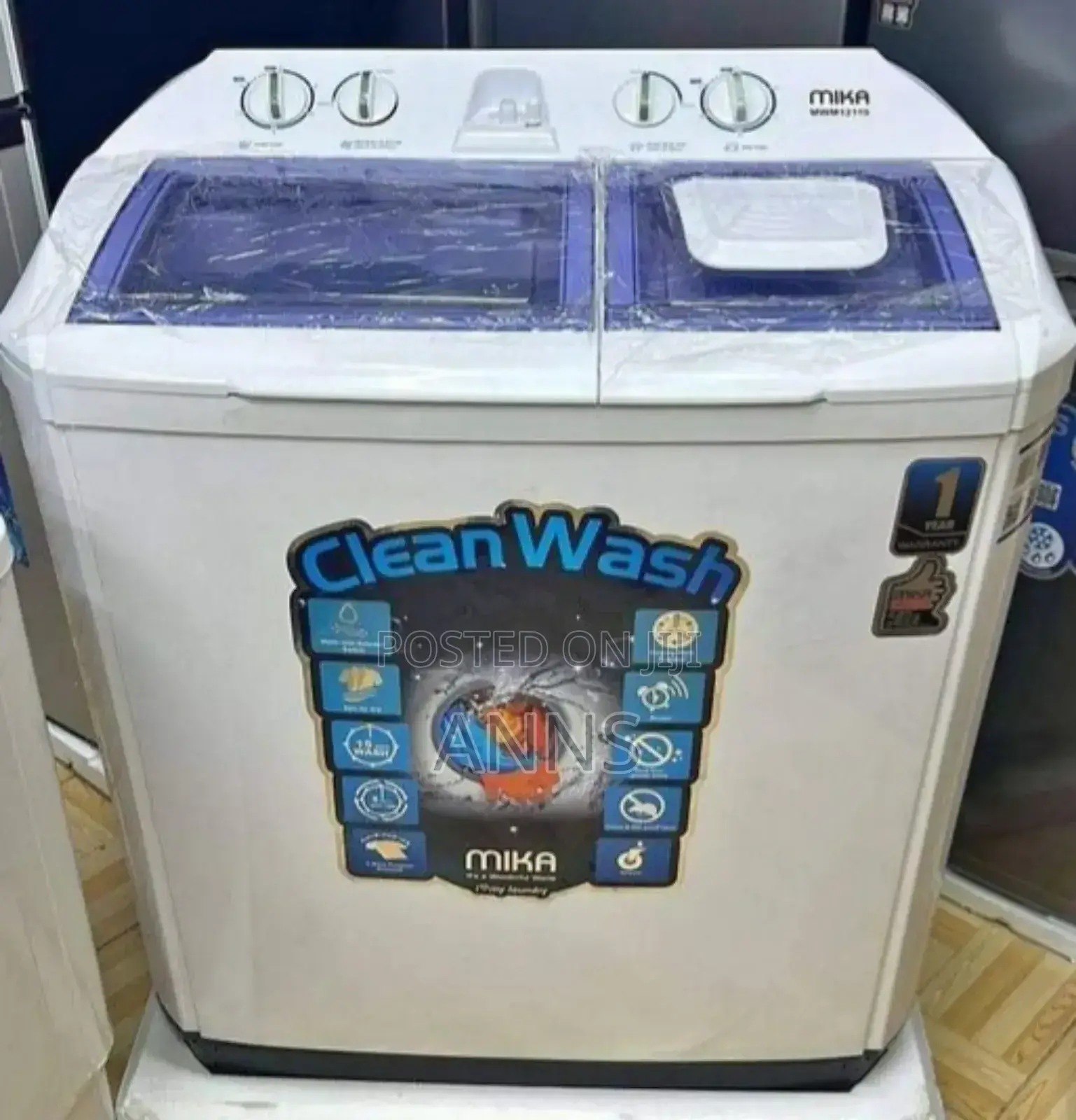 Mika Twin-Tub 10kgs Washer With Spinner Air Dry