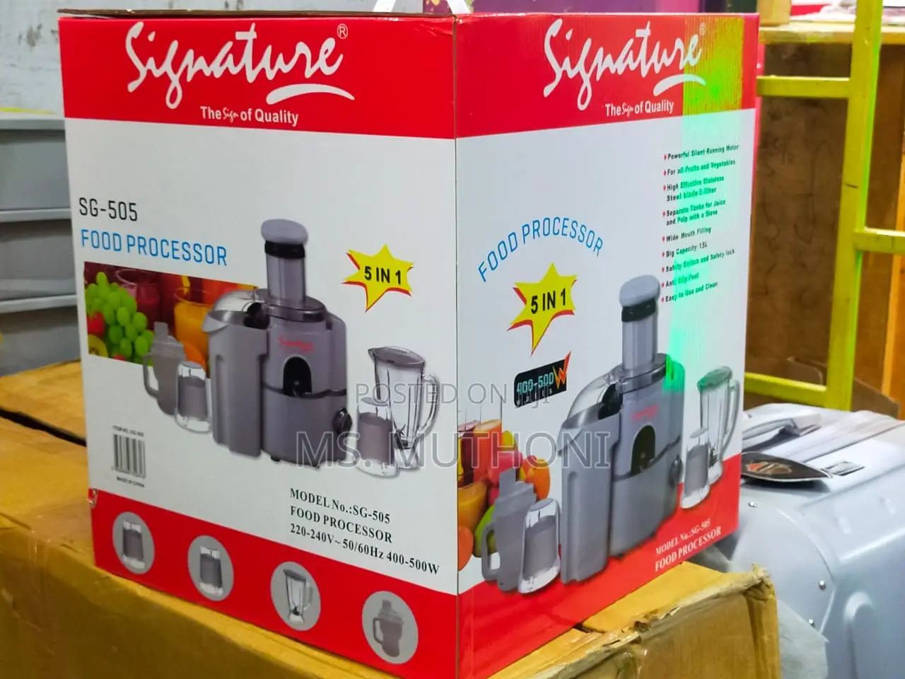 Signature Heavy Duty 5 in 1 F Processor /Blender/Juicer/Grin