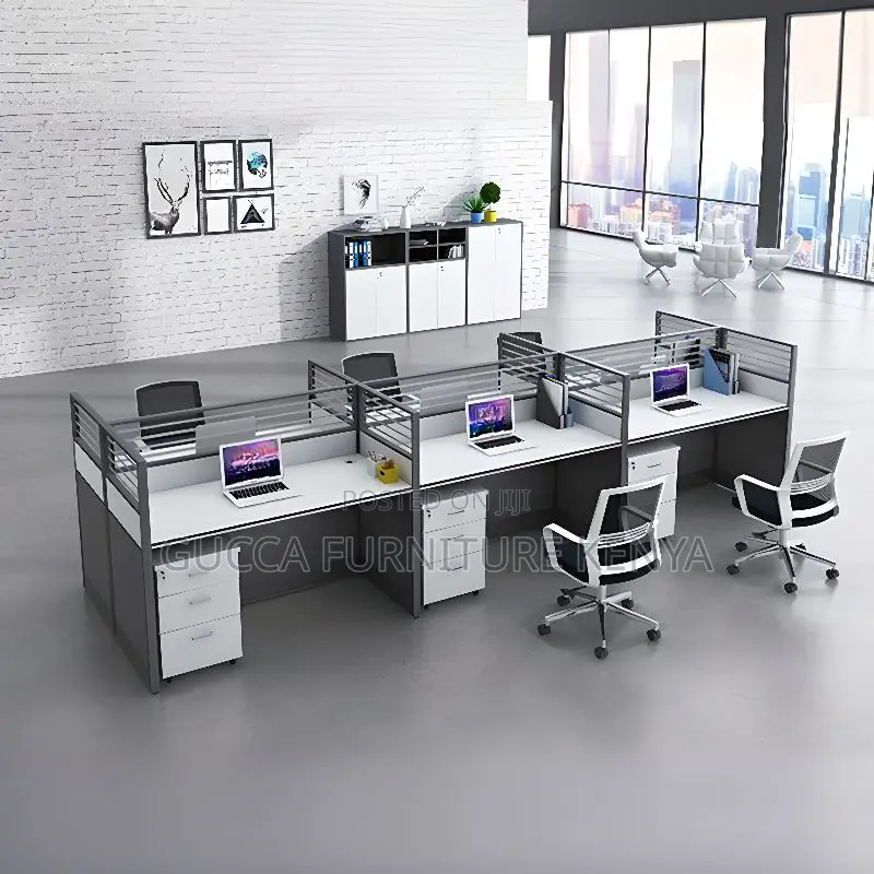 Workstation: Six Way Modular Rectangular Office Workstation