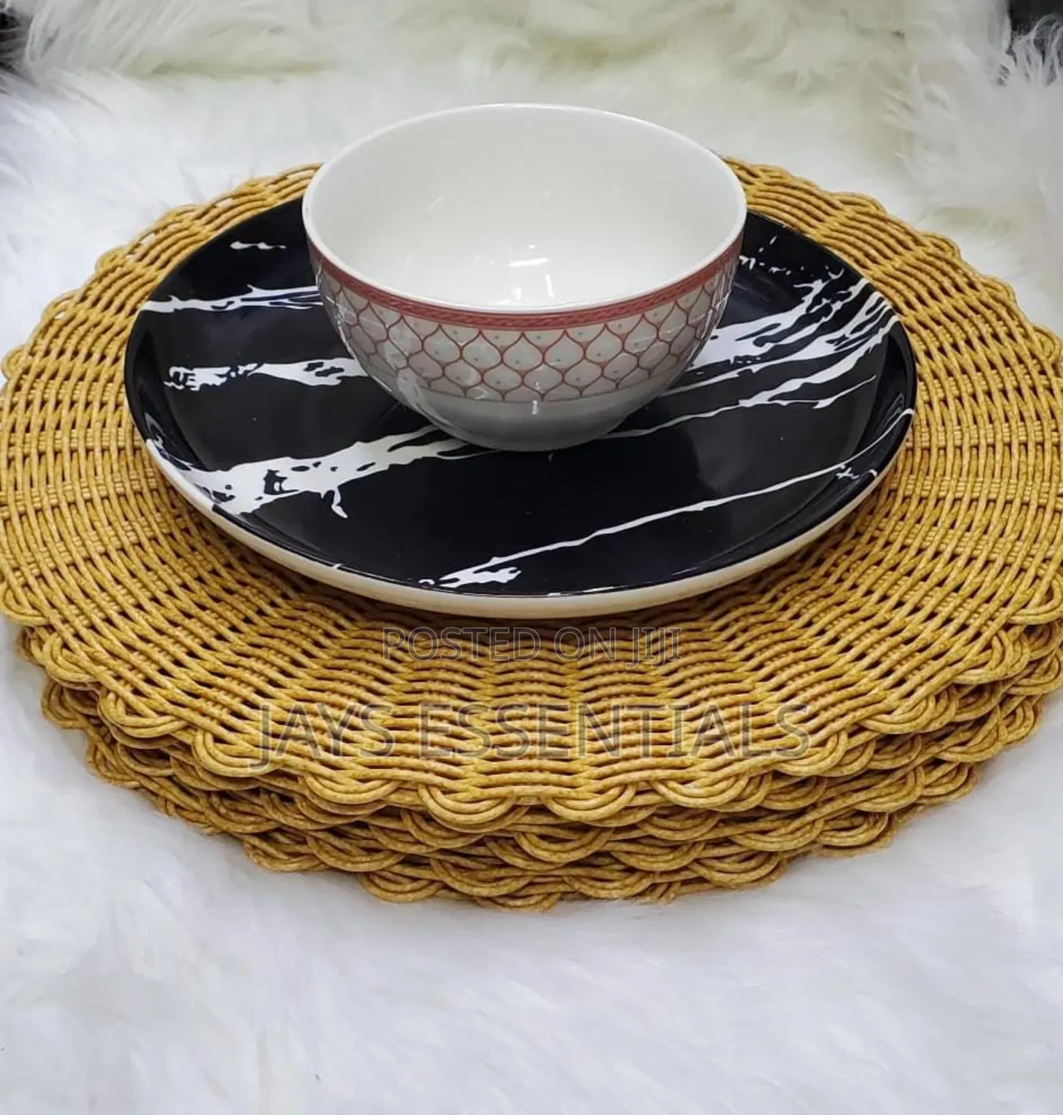 6pc Rattan Table Mats