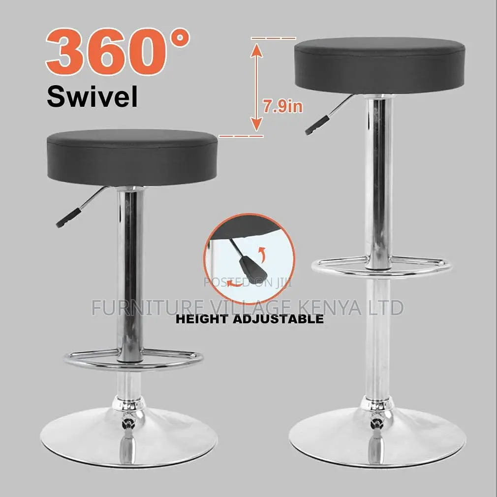 Swivel Height Adjustable Barstool PU Leather