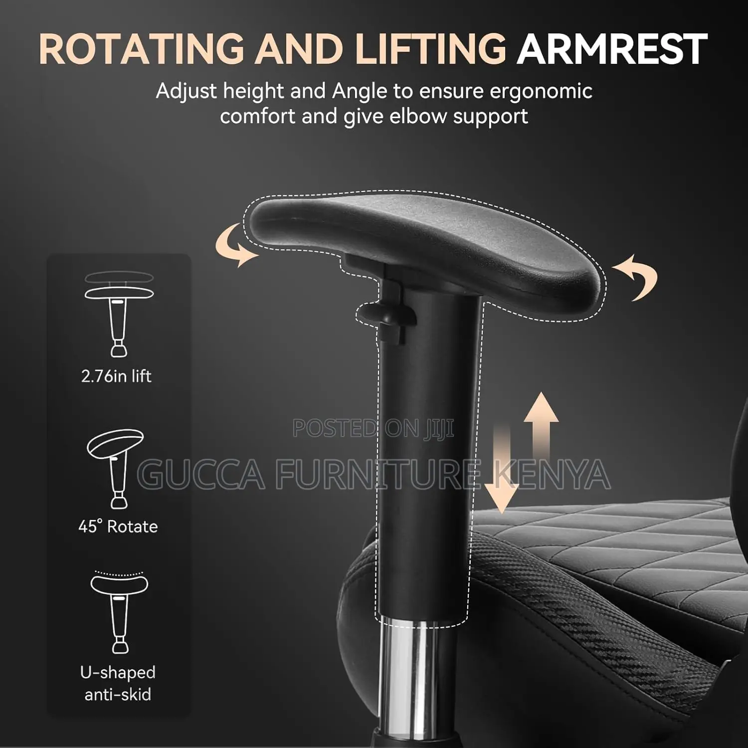 Office Chairs: High Back Height Adjustable Game Chair
