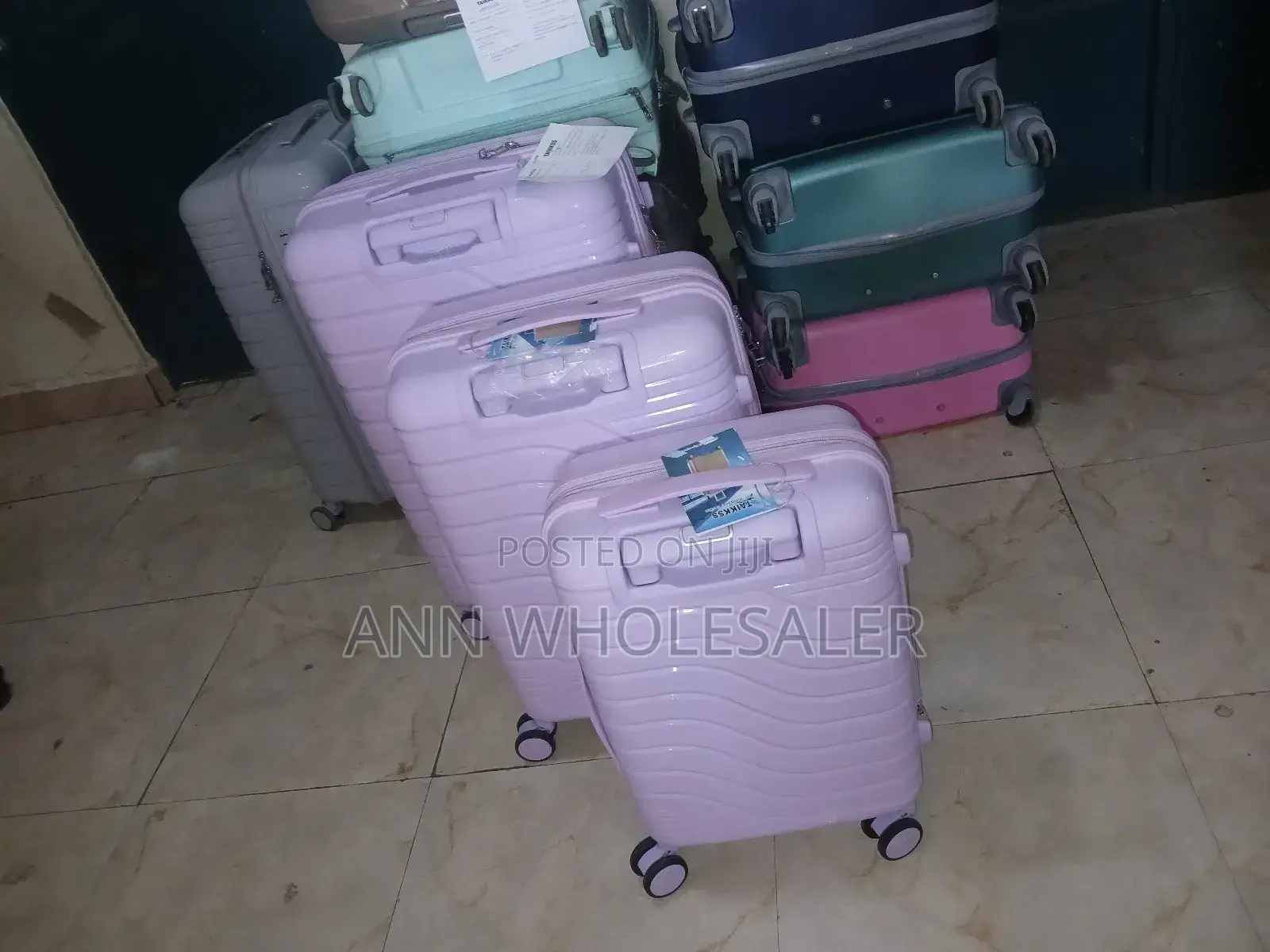 Travelling Purple 3pcs Suit Case
