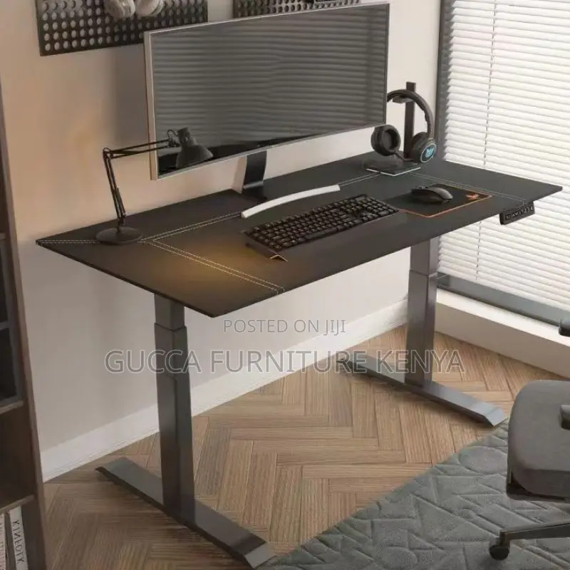 Office Tables: Modern Style Adjustable Height Office Desk