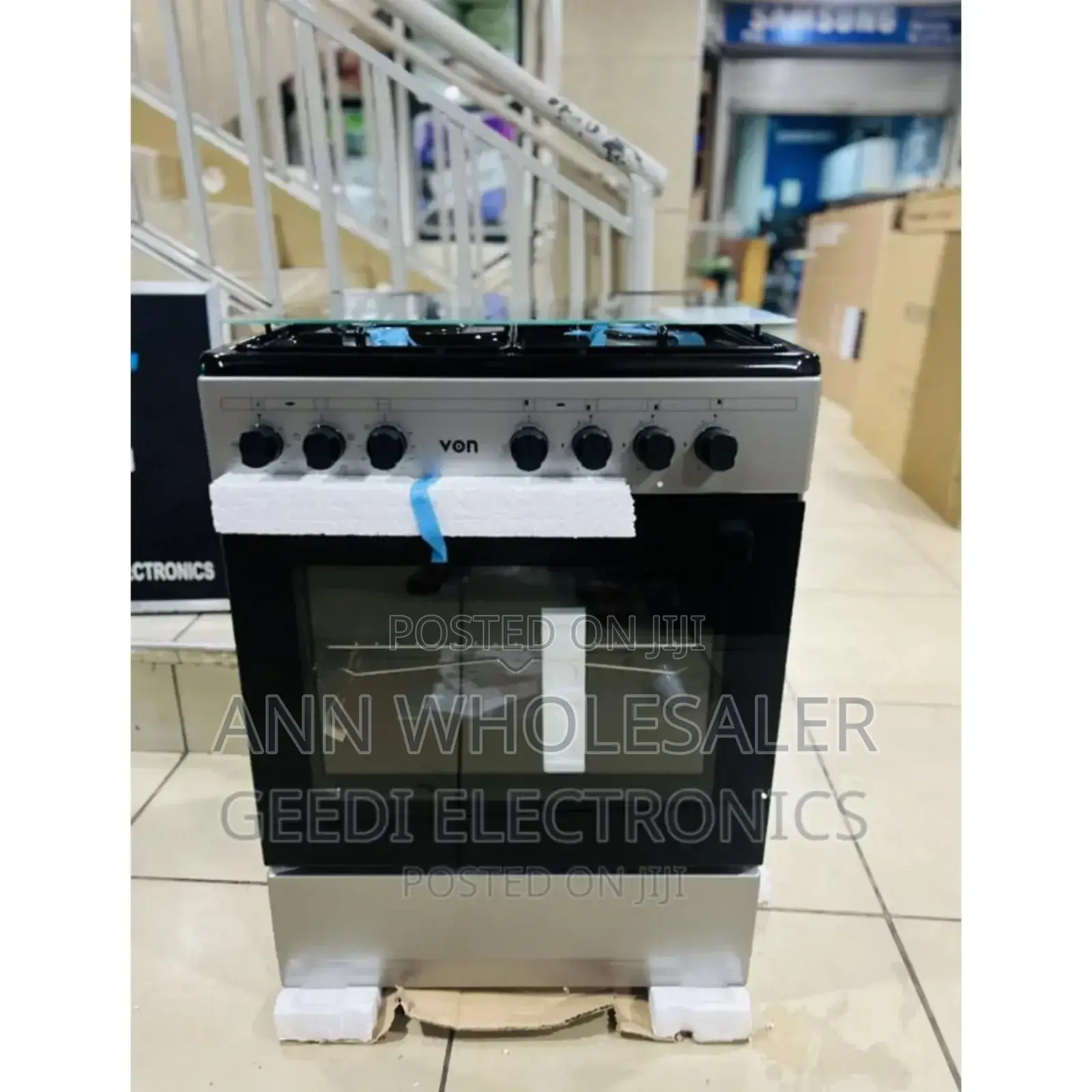 Black Von 60by60 Standing Cooker. Electric Oven