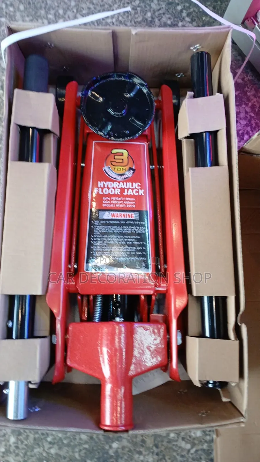 Brand New Hand Operated 3ton Red Floor Trolley Jack
