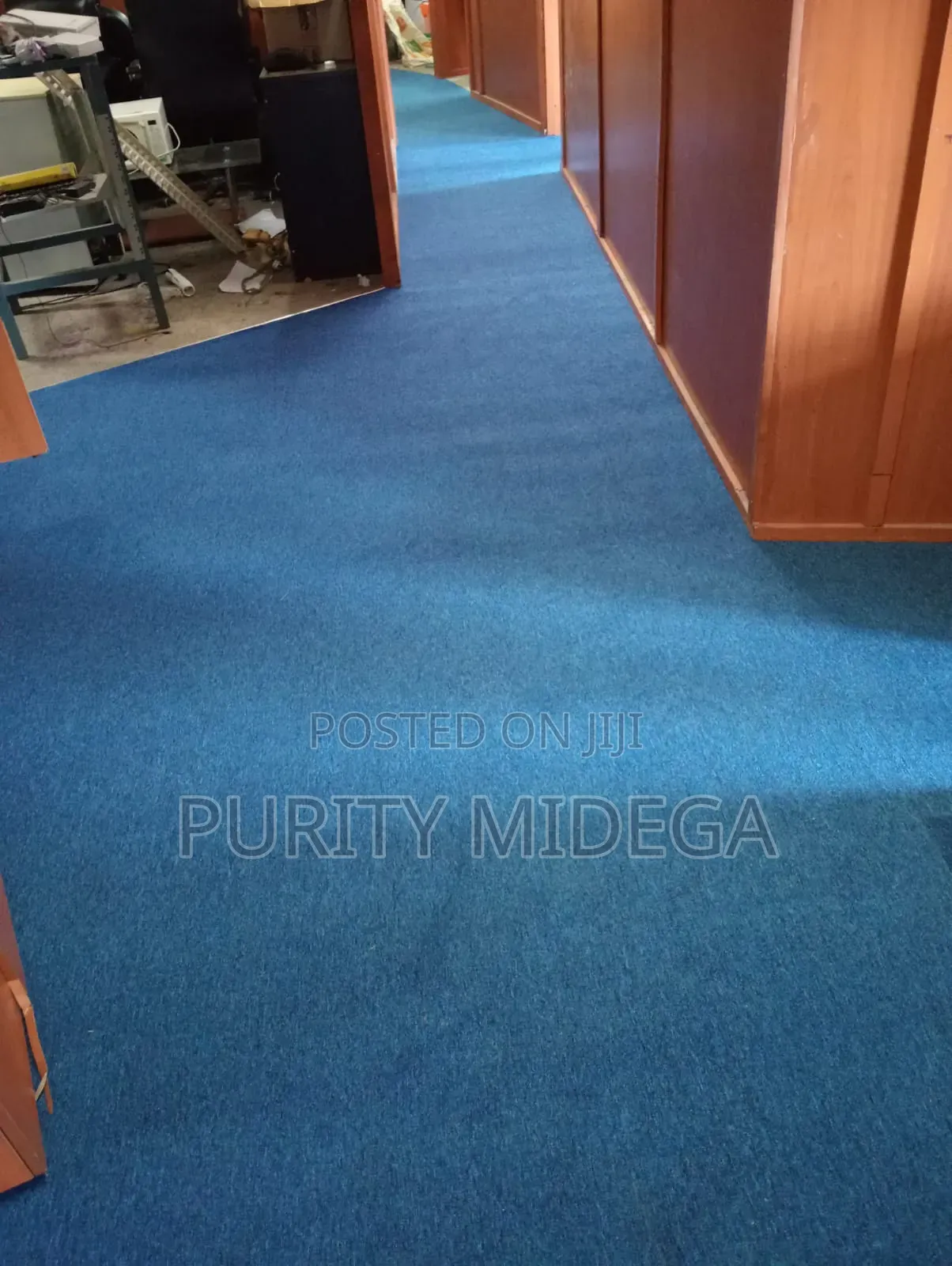 Elegant Delta Blue Wall to Wall Carpets